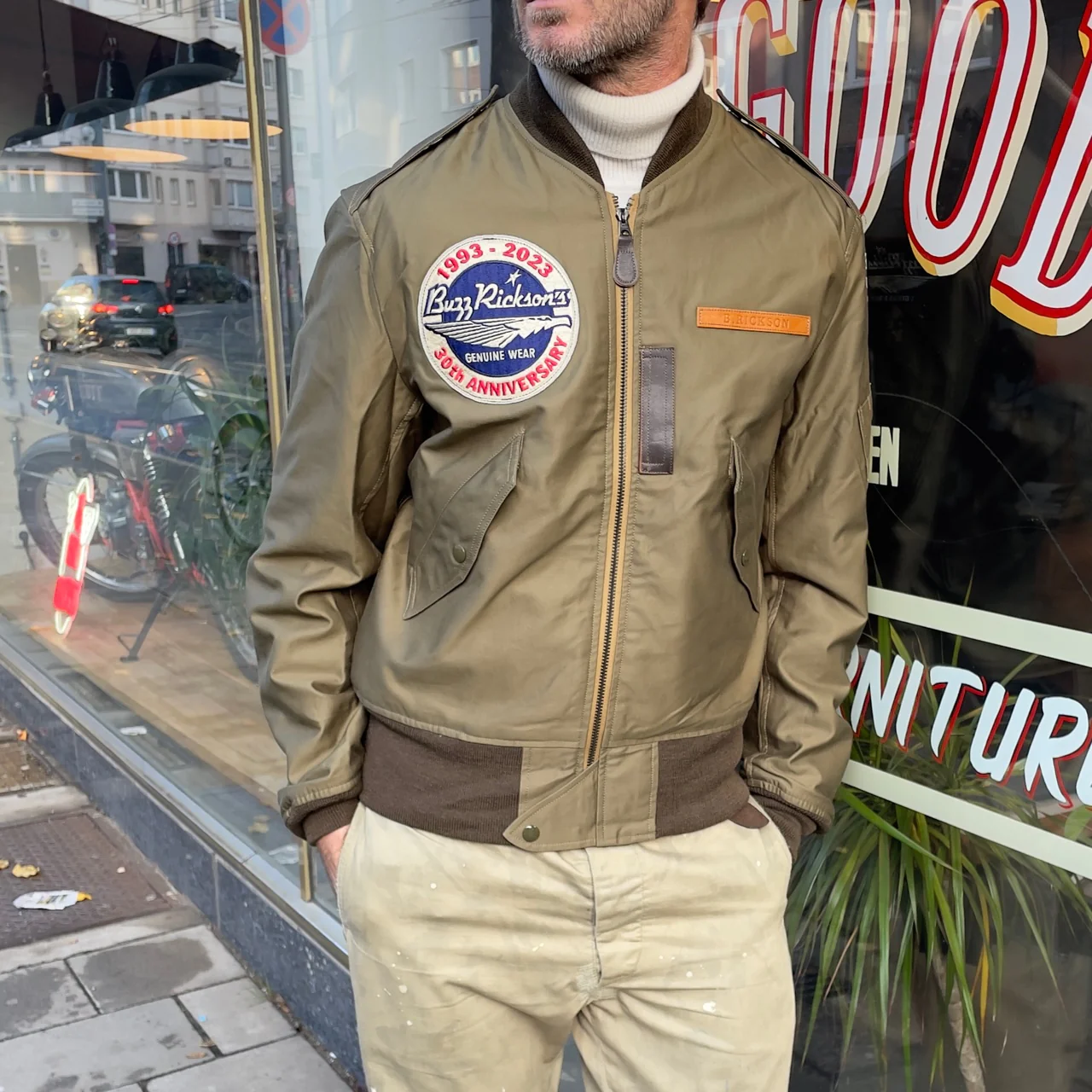 buzz rickson's | br15411 type l-2 - buzz rickson's 30th anniversary model staff jacket - Image 3