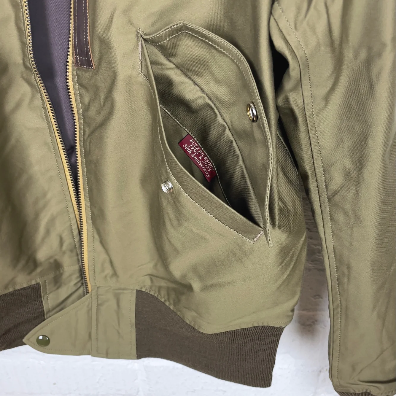 buzz rickson's | br15411 type l-2 - buzz rickson's 30th anniversary model staff jacket - Image 8
