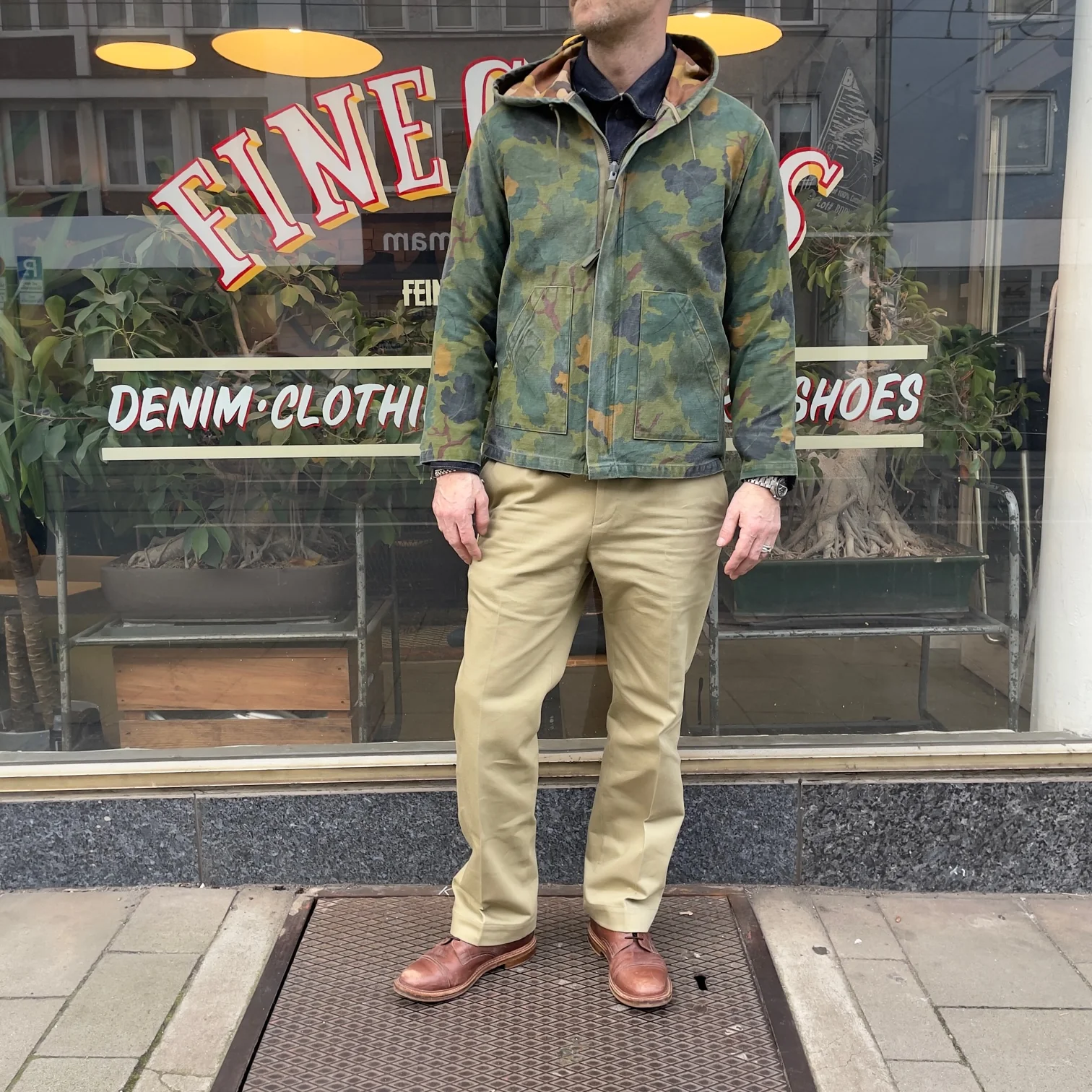 buzz rickson's | br15519 mitchell pattern camouflage parka civilian model - Image 3