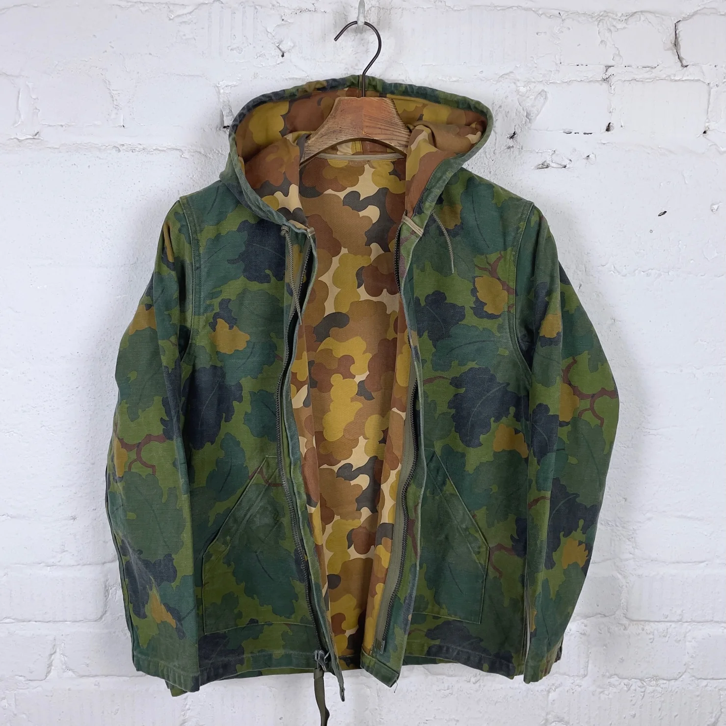 buzz rickson's | br15519 mitchell pattern camouflage parka civilian model - Image 4