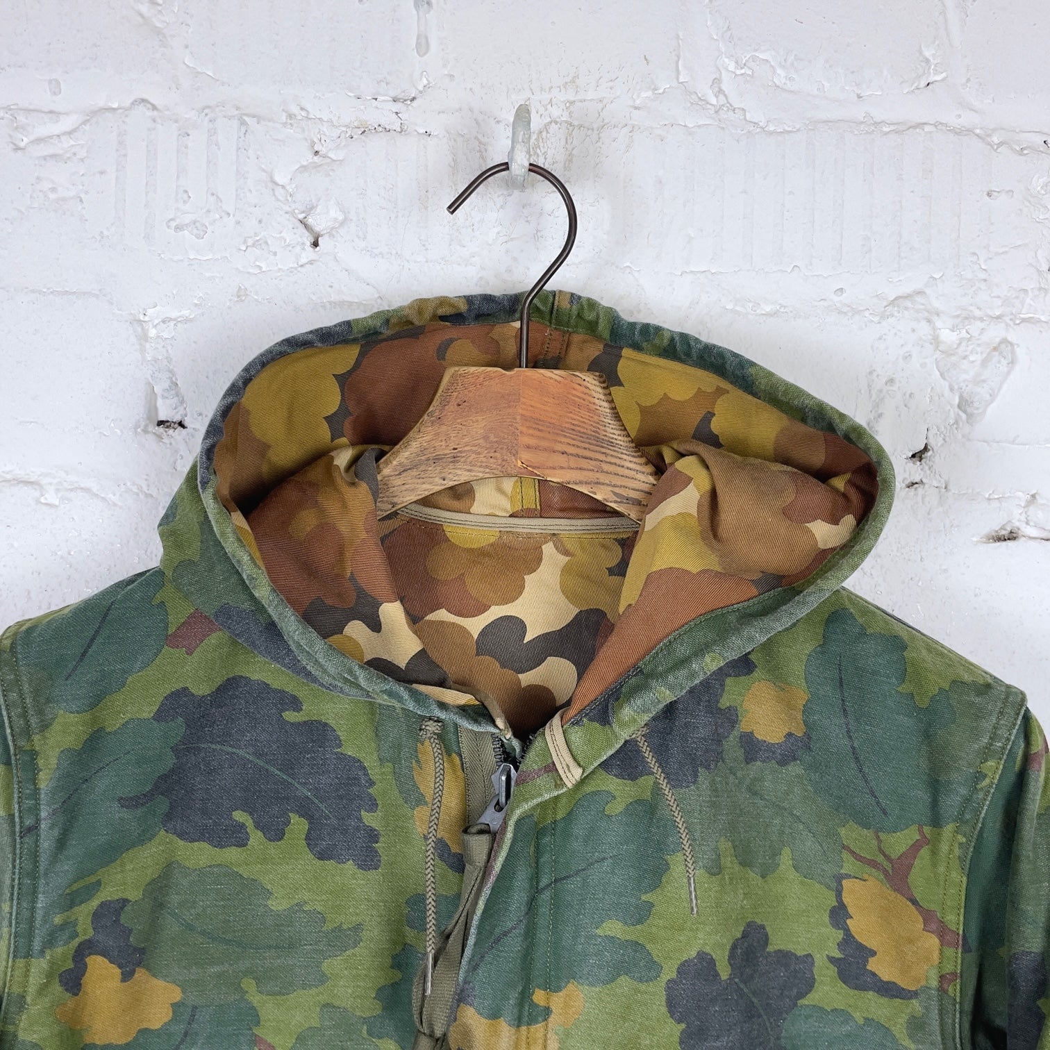buzz rickson's | br15519 mitchell pattern camouflage parka civilian model - Image 5