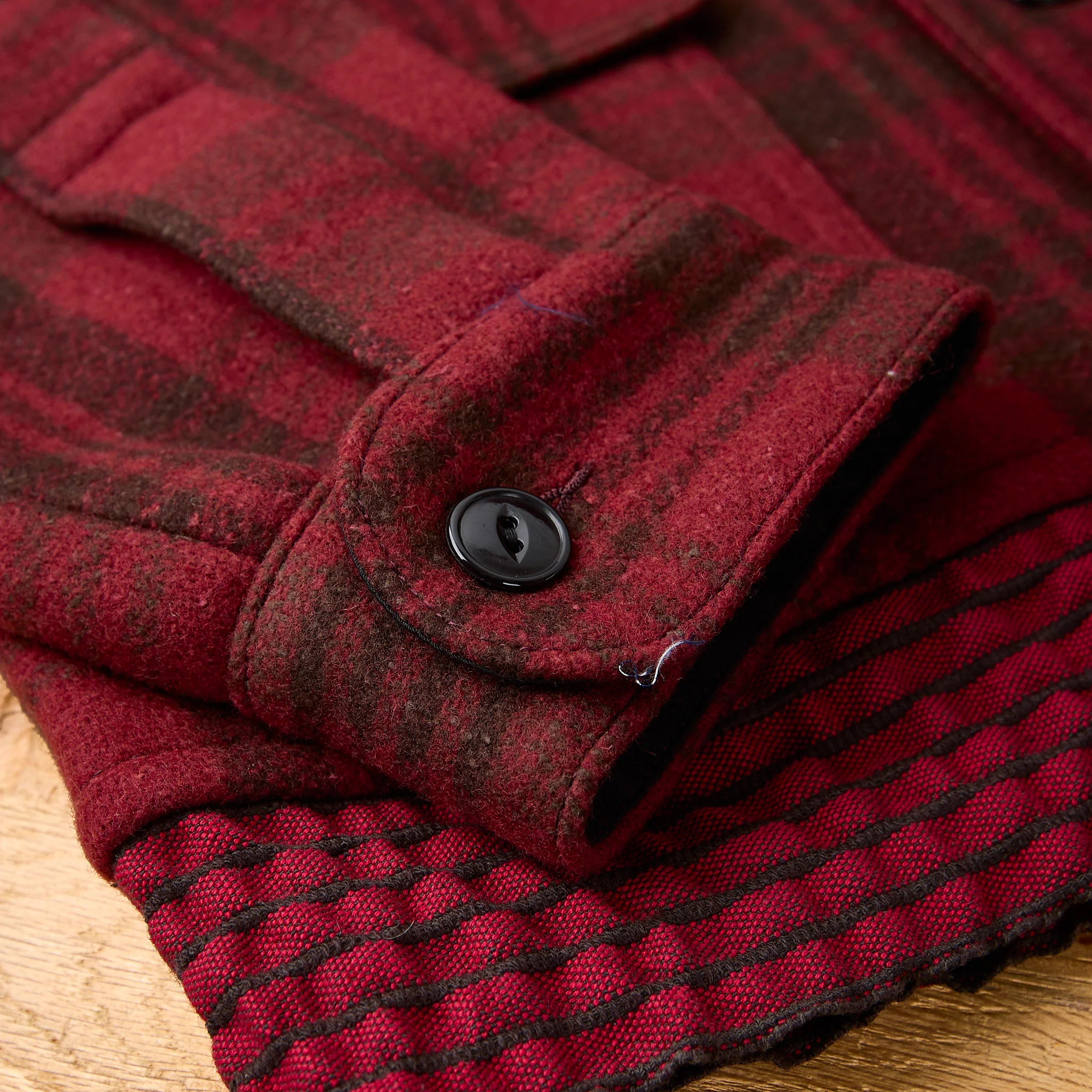 buzz rickson's | br15752 jacket, wool, red plaid civilian conservation corps “buzz rickson mfg. co.” - Image 6