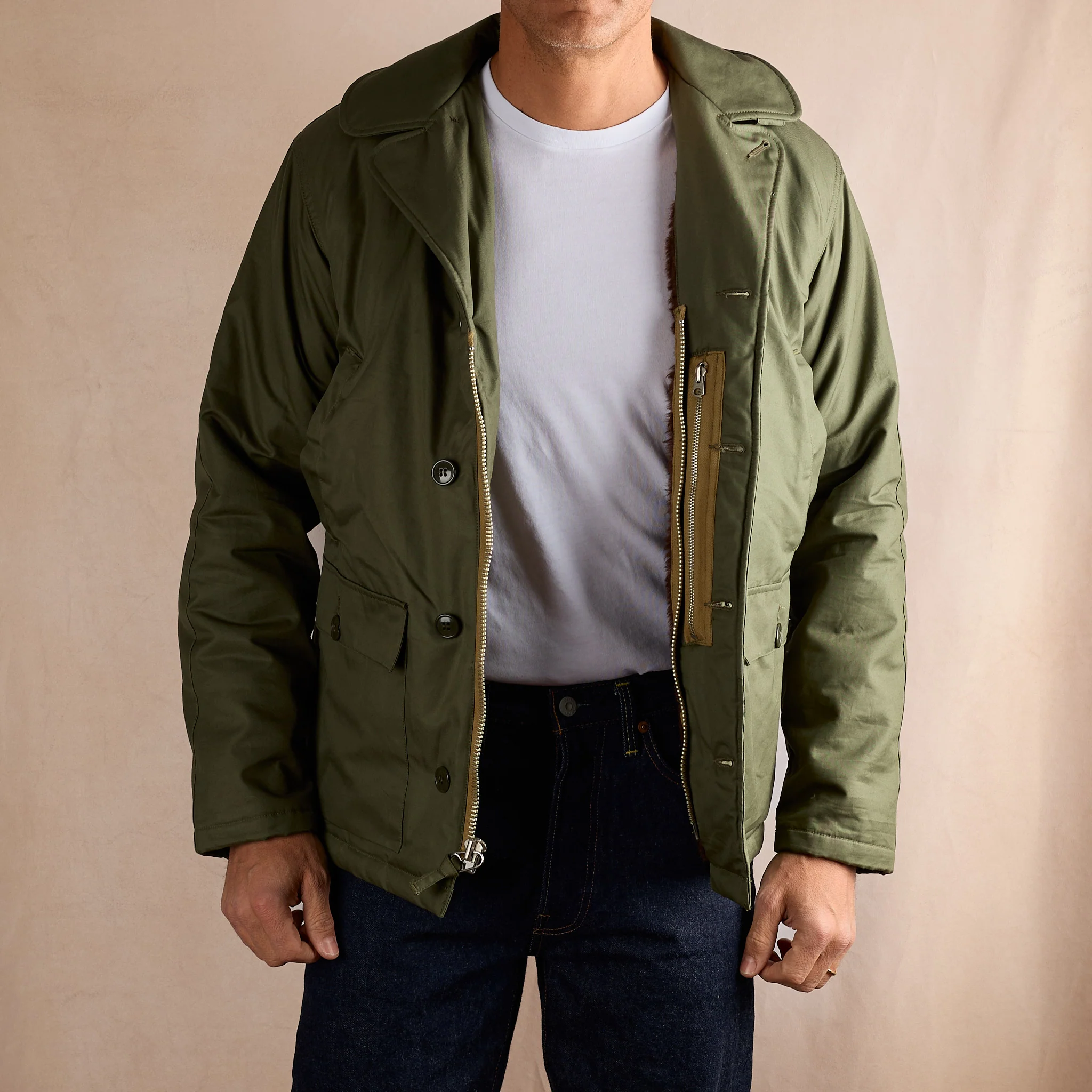 buzz rickson's | br15757 al-1 flight jacket - olive - Image 2