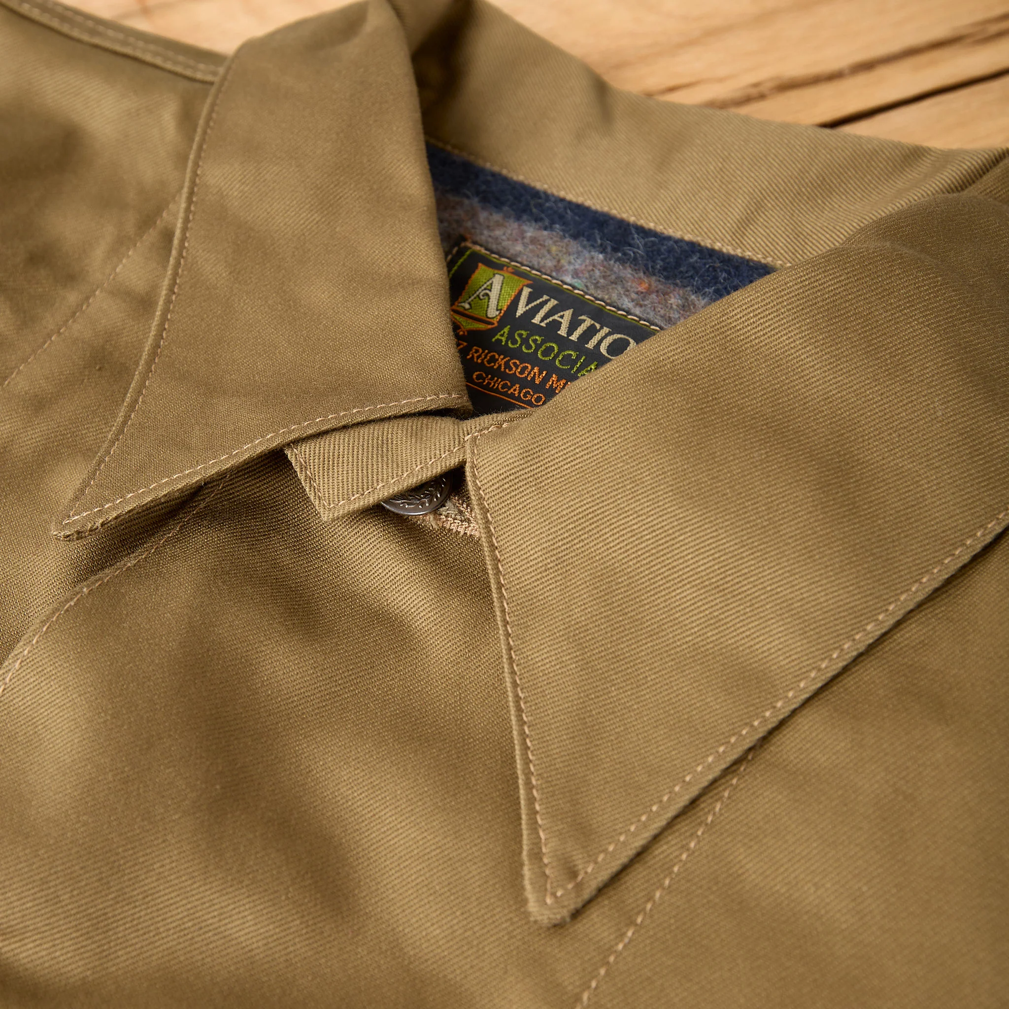 buzz rickson's | br15770 aviation associates army working jacket troy blanket lined - Image 4