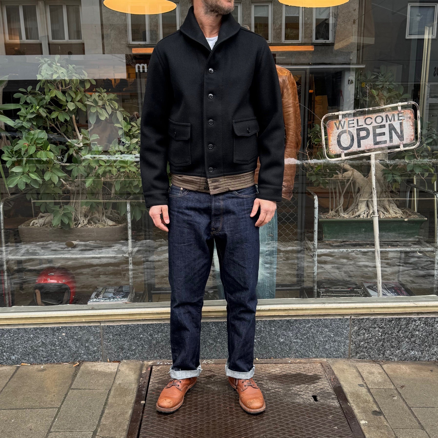 buzz rickson's | br15776 william gibson collection jacket, wool, black “ccc” - Image 2