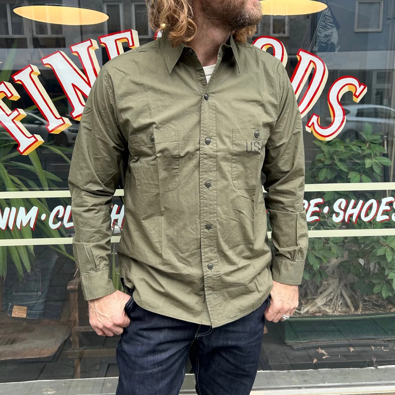 buzz rickson's | br28219 n-3 utility shirt (long sleeve) - Image 3
