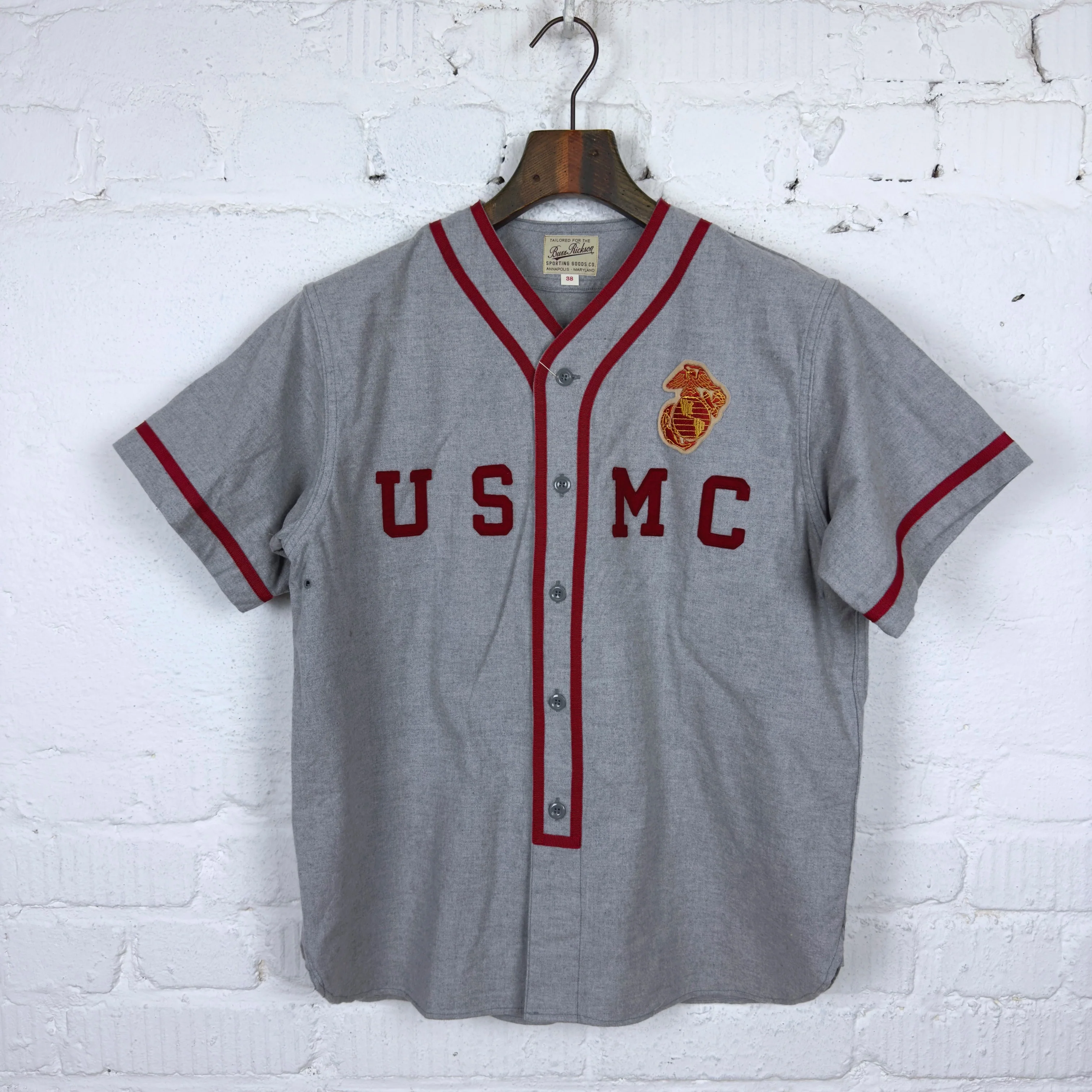 buzz rickson's | br39268 usmc baseball shirt