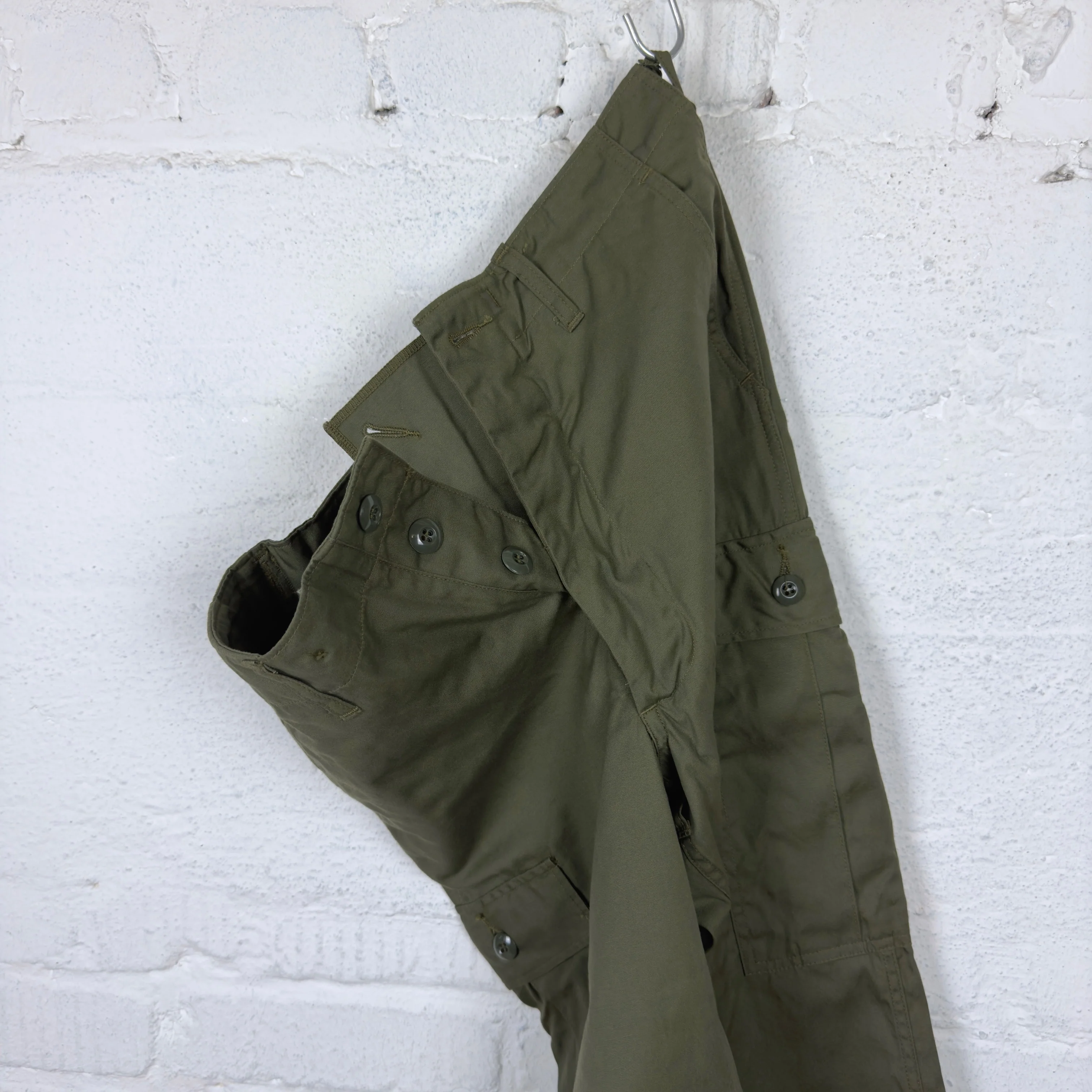 buzz rickson's | br40927 trousers,men's, cotton wind resistant poplin, olive green army shade 107 - Image 5
