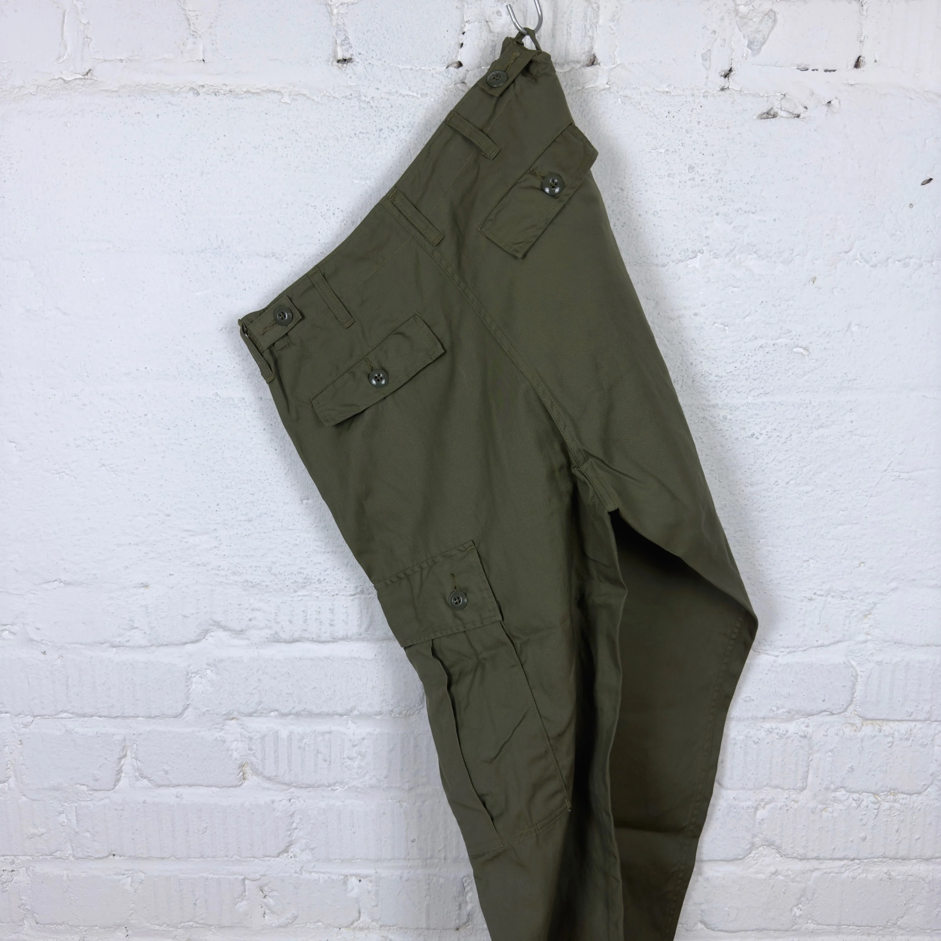 buzz rickson's | br40927 trousers,men's, cotton wind resistant poplin, olive green army shade 107 - Image 6