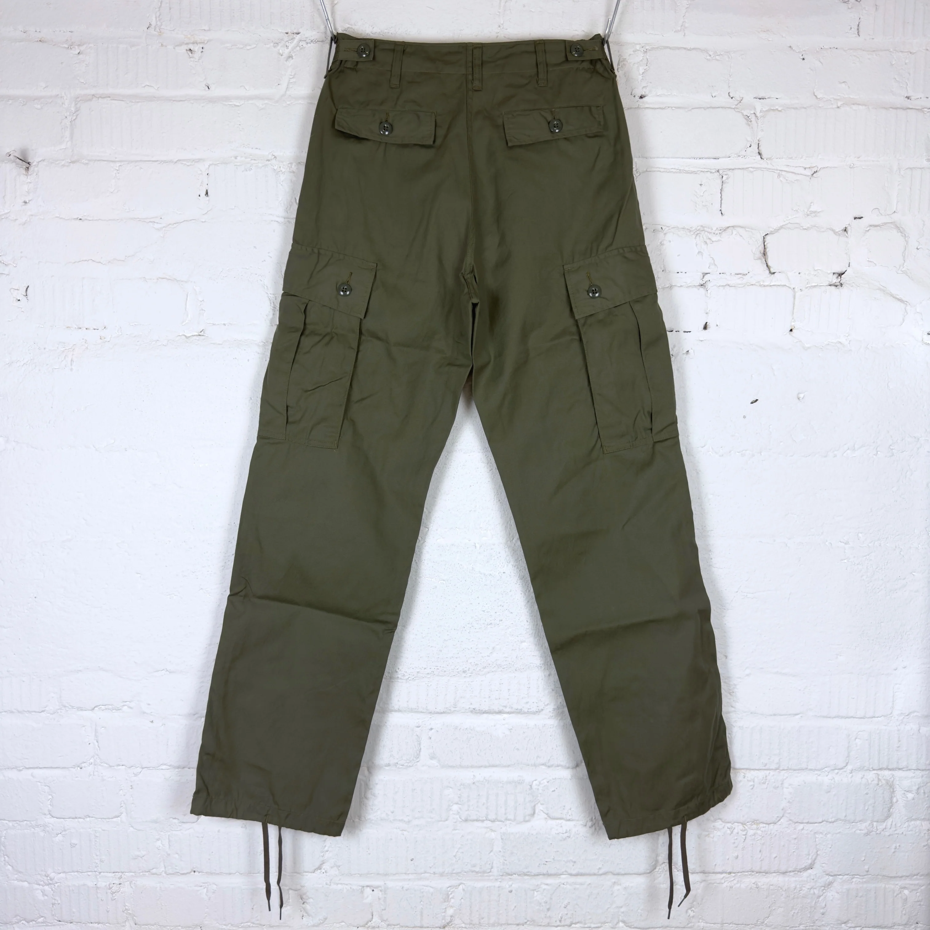 buzz rickson's | br40927 trousers,men's, cotton wind resistant poplin, olive green army shade 107 - Image 7