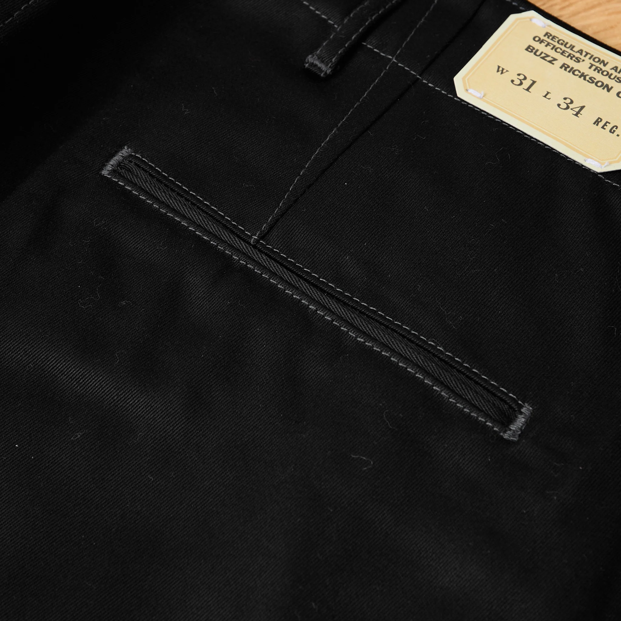 buzz rickson's | br41860 william gibson collection black chino 1942 model - Image 6