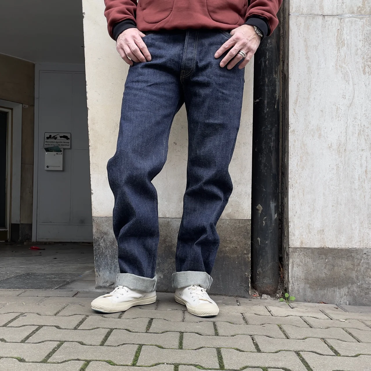 buzz rickson's | br43041 ww2 blue denim waist overalls - Image 3