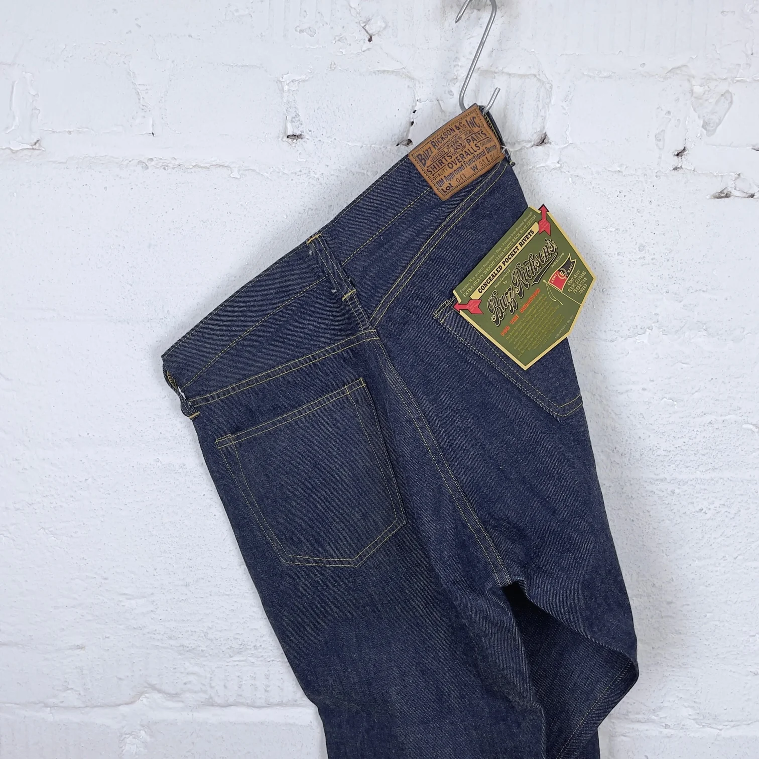 buzz rickson's | br43041 ww2 blue denim waist overalls - Image 5