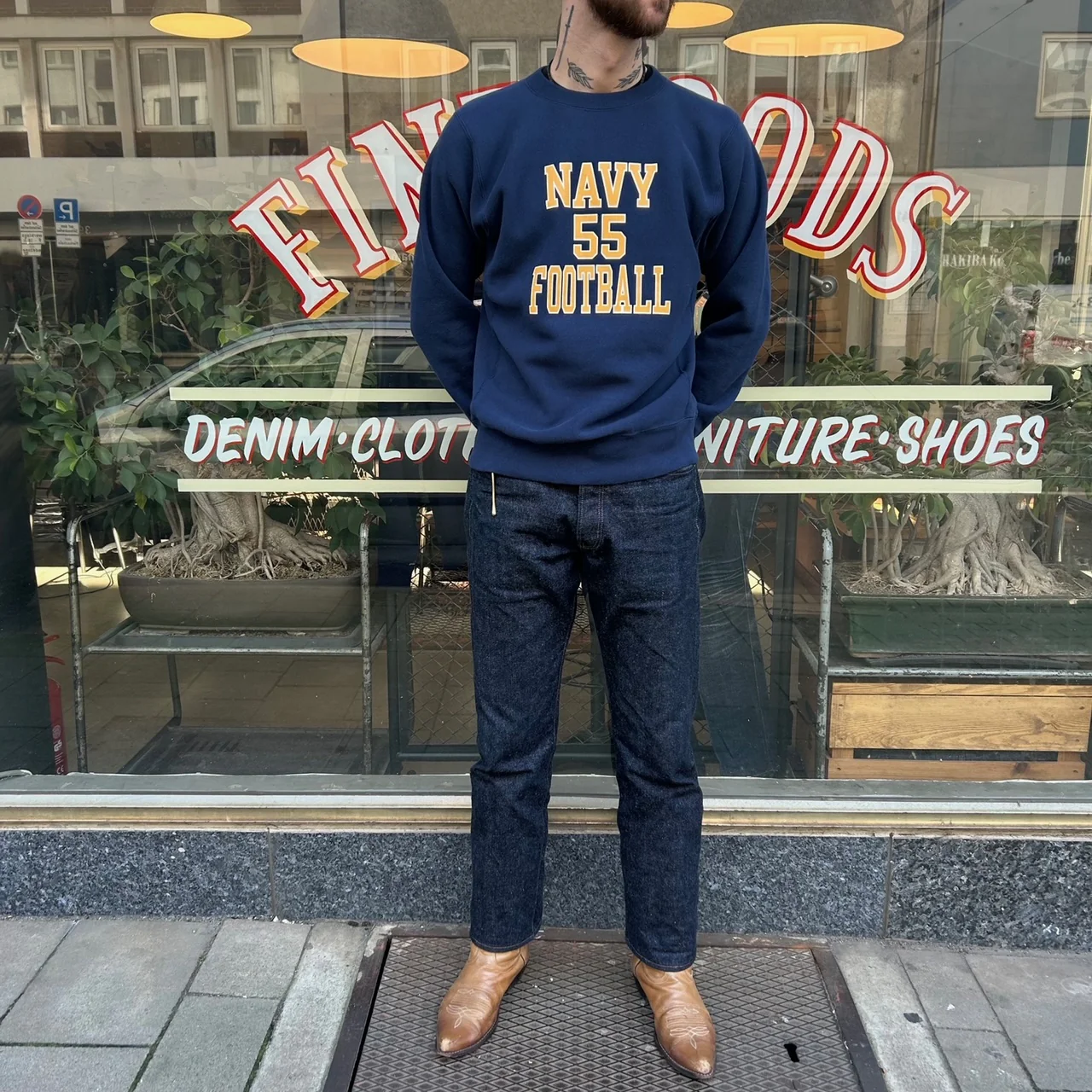 buzz rickson's | br69140 sweatshirt - navy football - Image 2