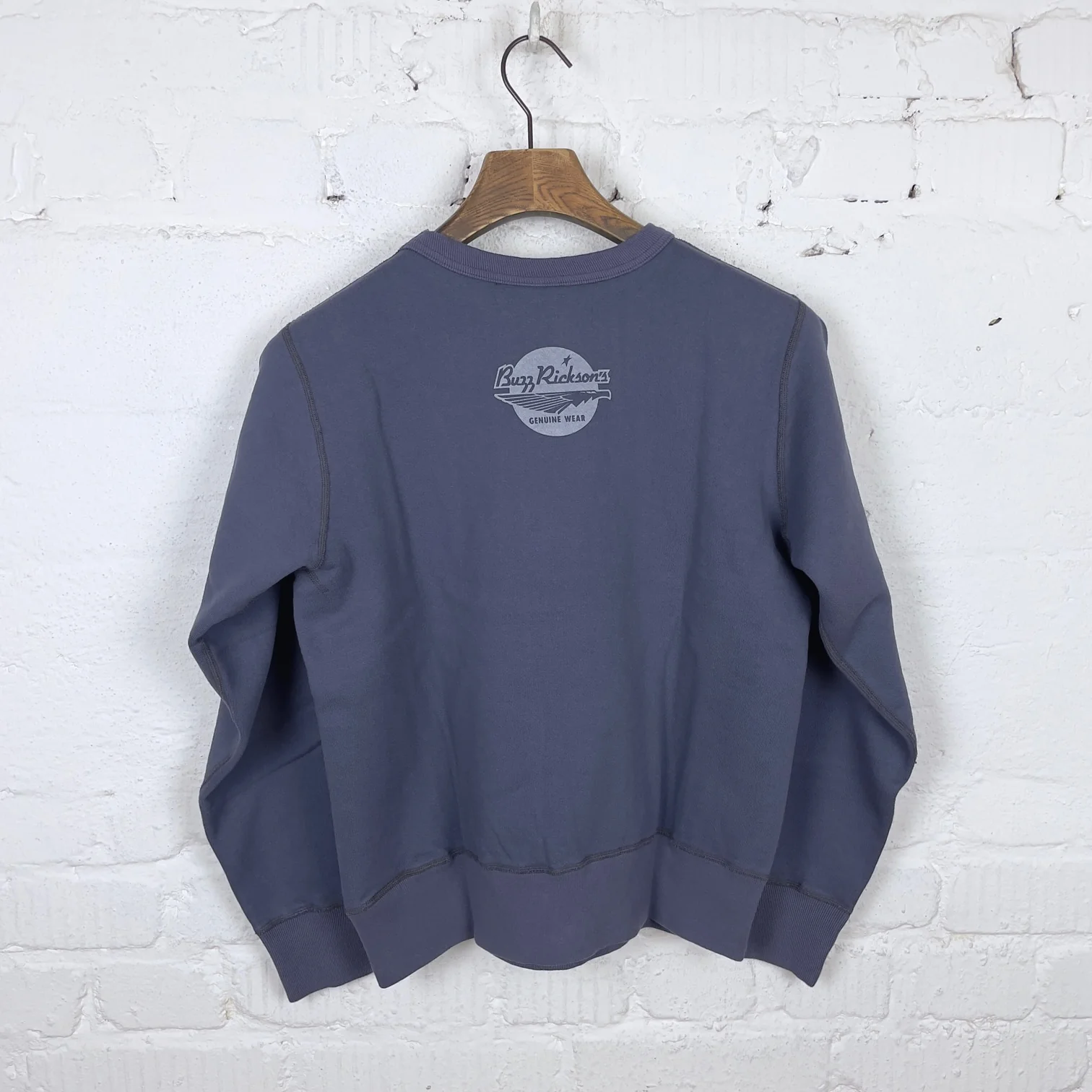 buzz rickson's | br69273 set-in crew sweat x peanuts "air borne" - navy - Image 5