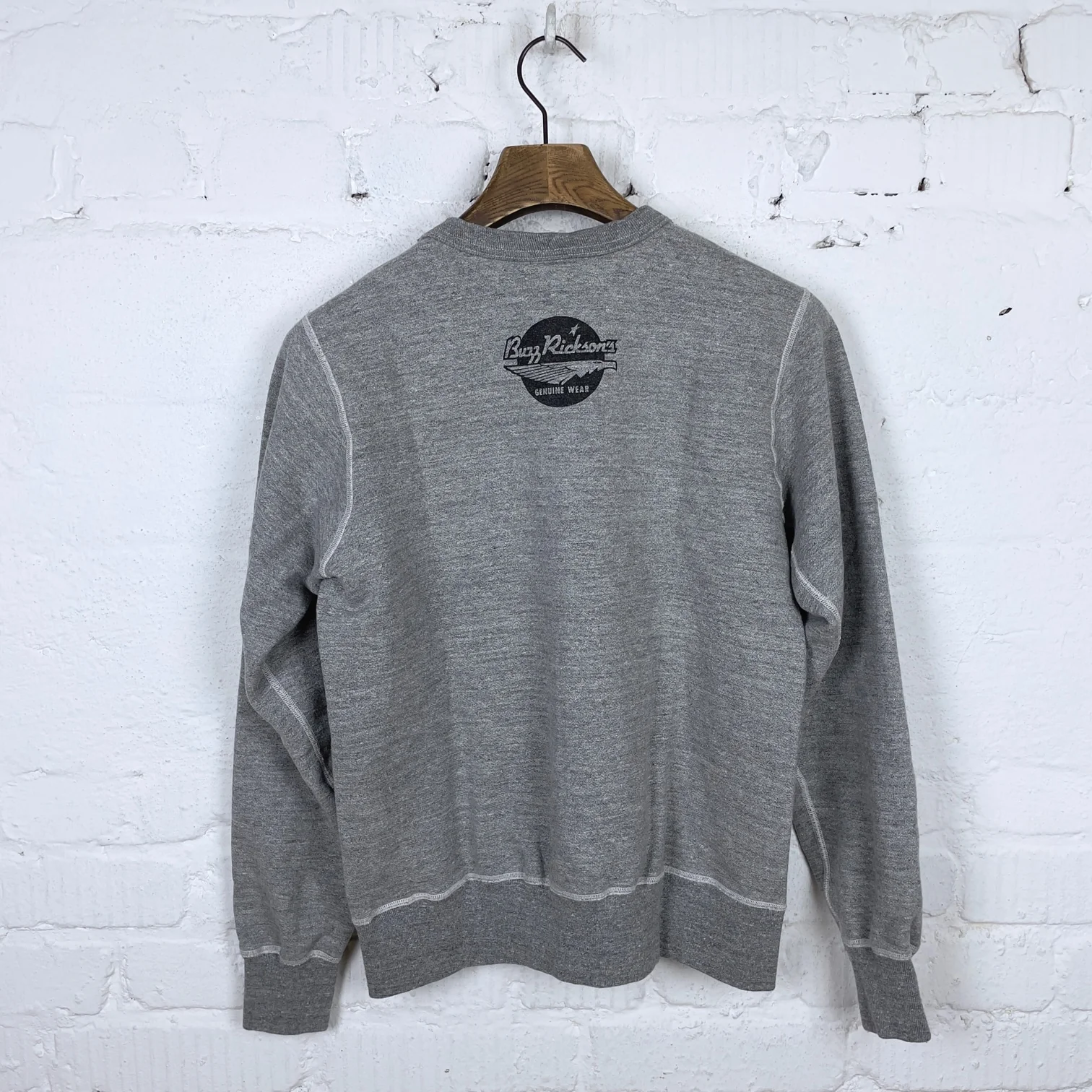 buzz rickson's | br69274 set-in crew sweat x peanuts "us navy" - grey - Image 6