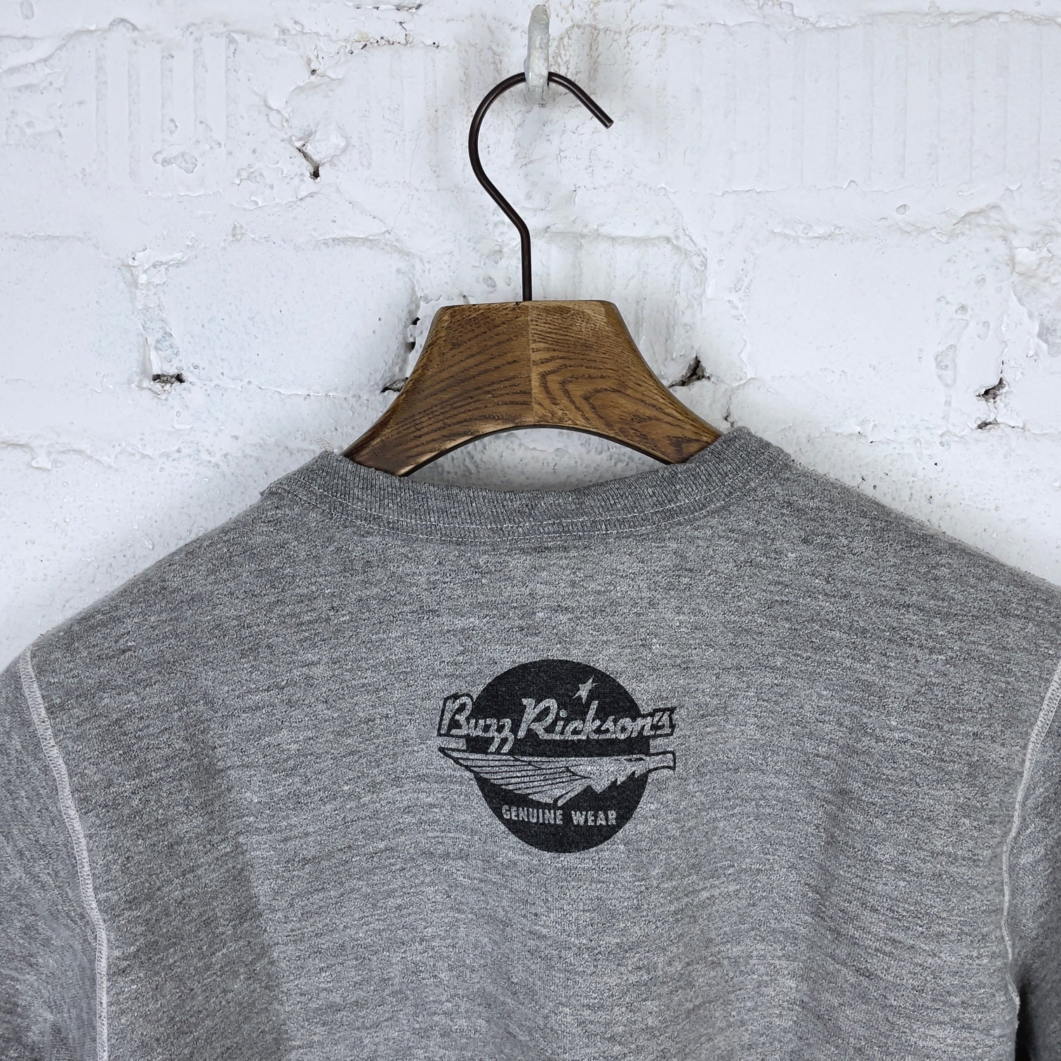 buzz rickson's | br69274 set-in crew sweat x peanuts "us navy" - grey - Image 7