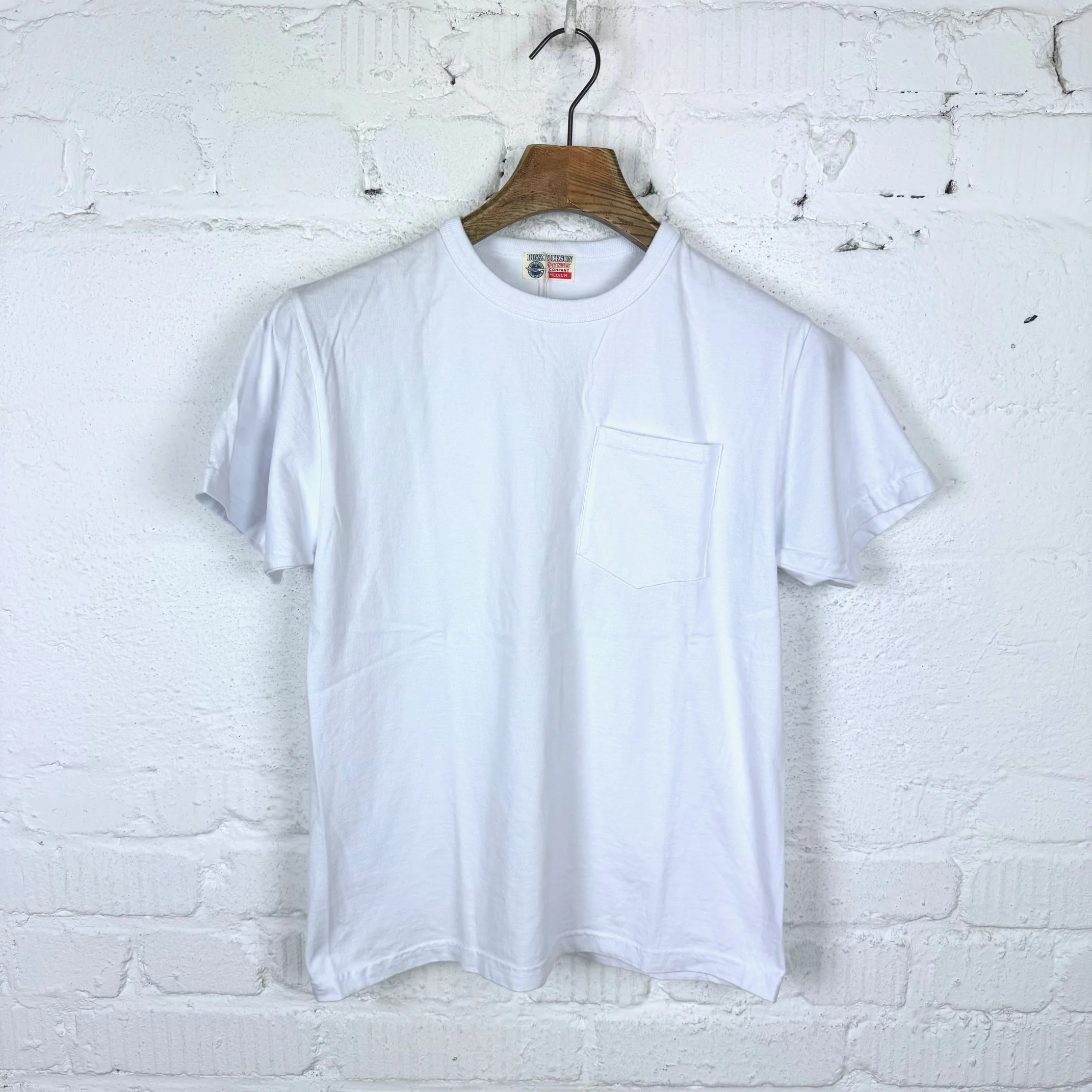 buzz rickson's | br78711 loopwheel pocket tee - white
