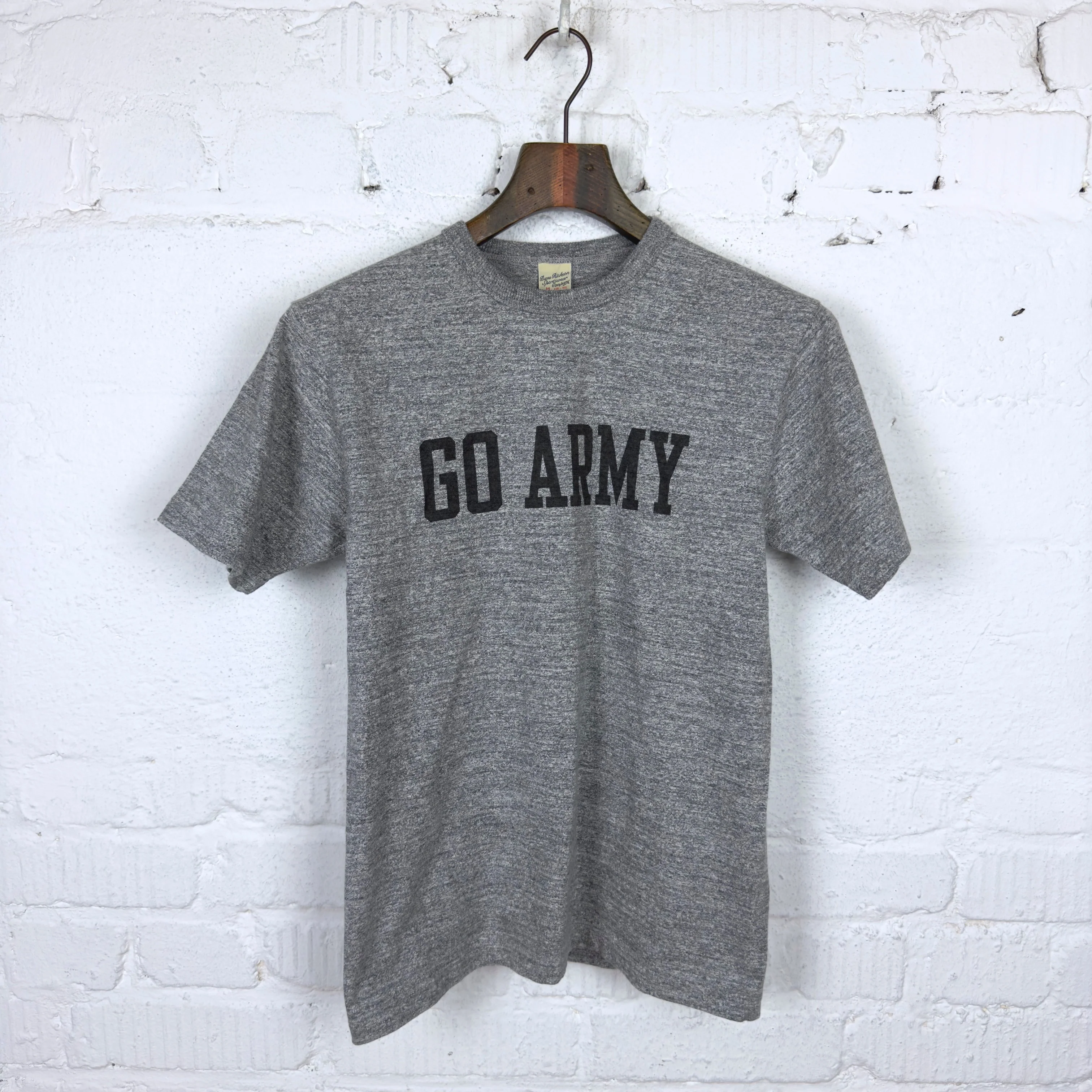 buzz rickson's | br79182 slub yarn print tee "go army beat navy” h.gray
