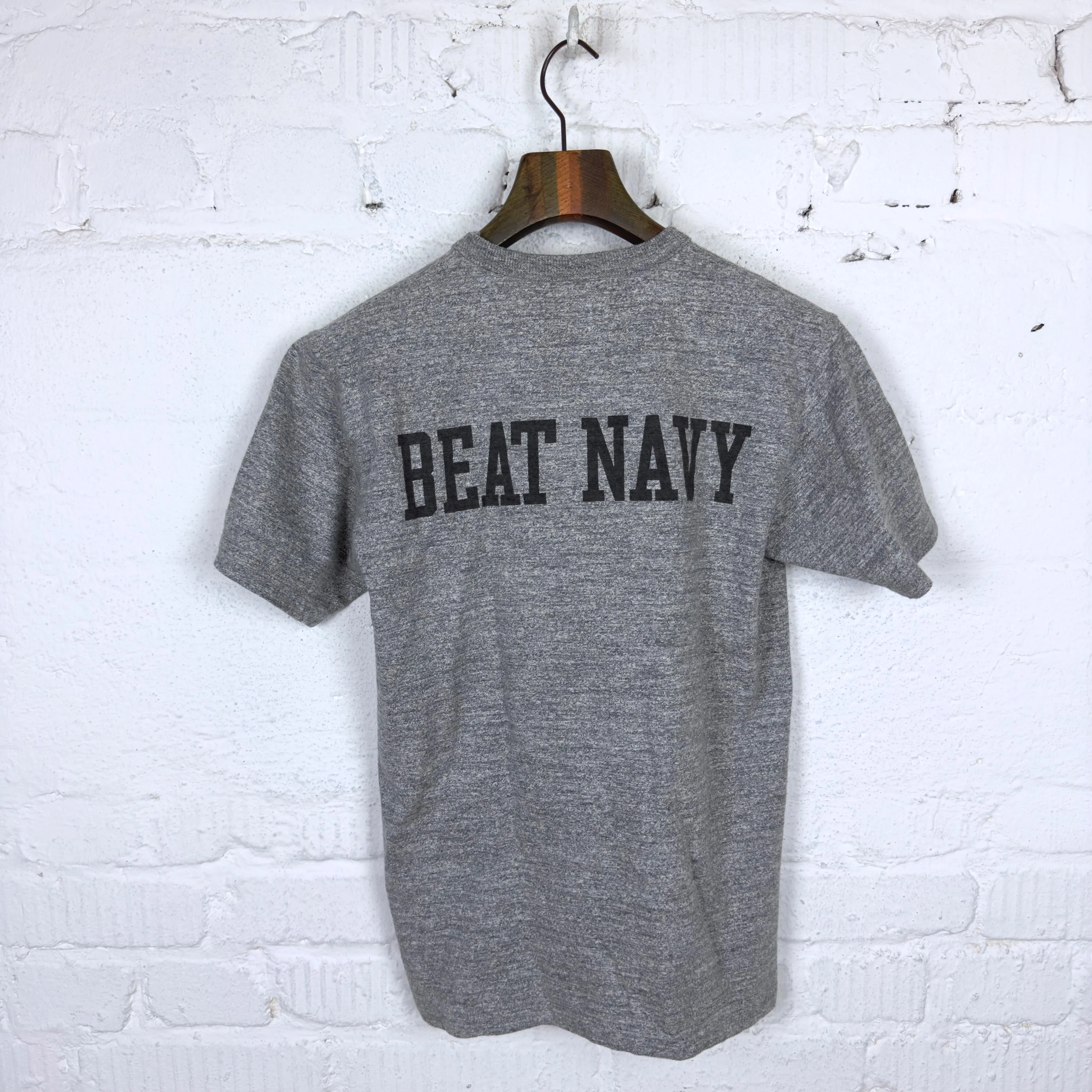 buzz rickson's | br79182 slub yarn print tee "go army beat navy” h.gray - Image 5