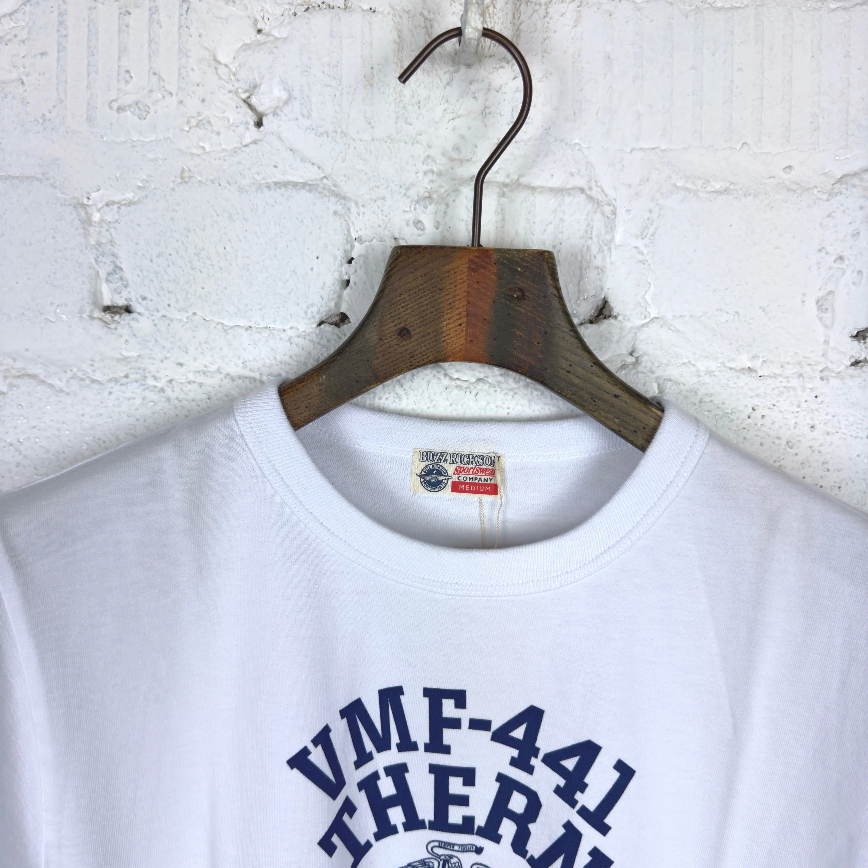 buzz rickson's | br79404 s/s military tee "vmf-441" white - Image 2