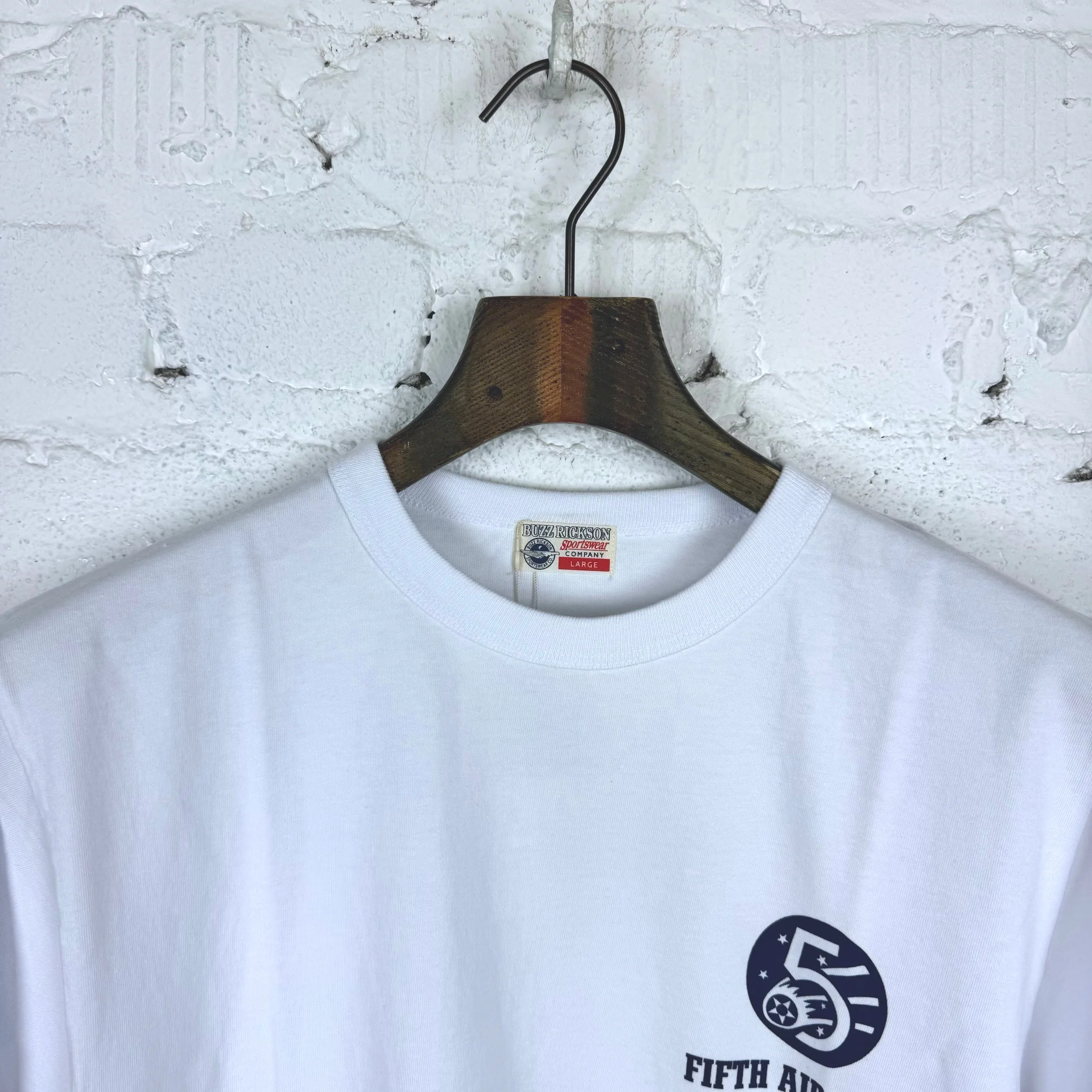 buzz rickson's | br79408 s/s t-shirt “319th ftr. intcp. sq.” white - Image 3