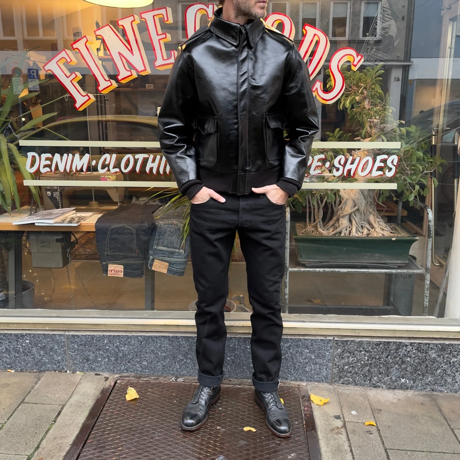 buzz rickson's | br80596 william gibson a-2 jacket black - Image 2