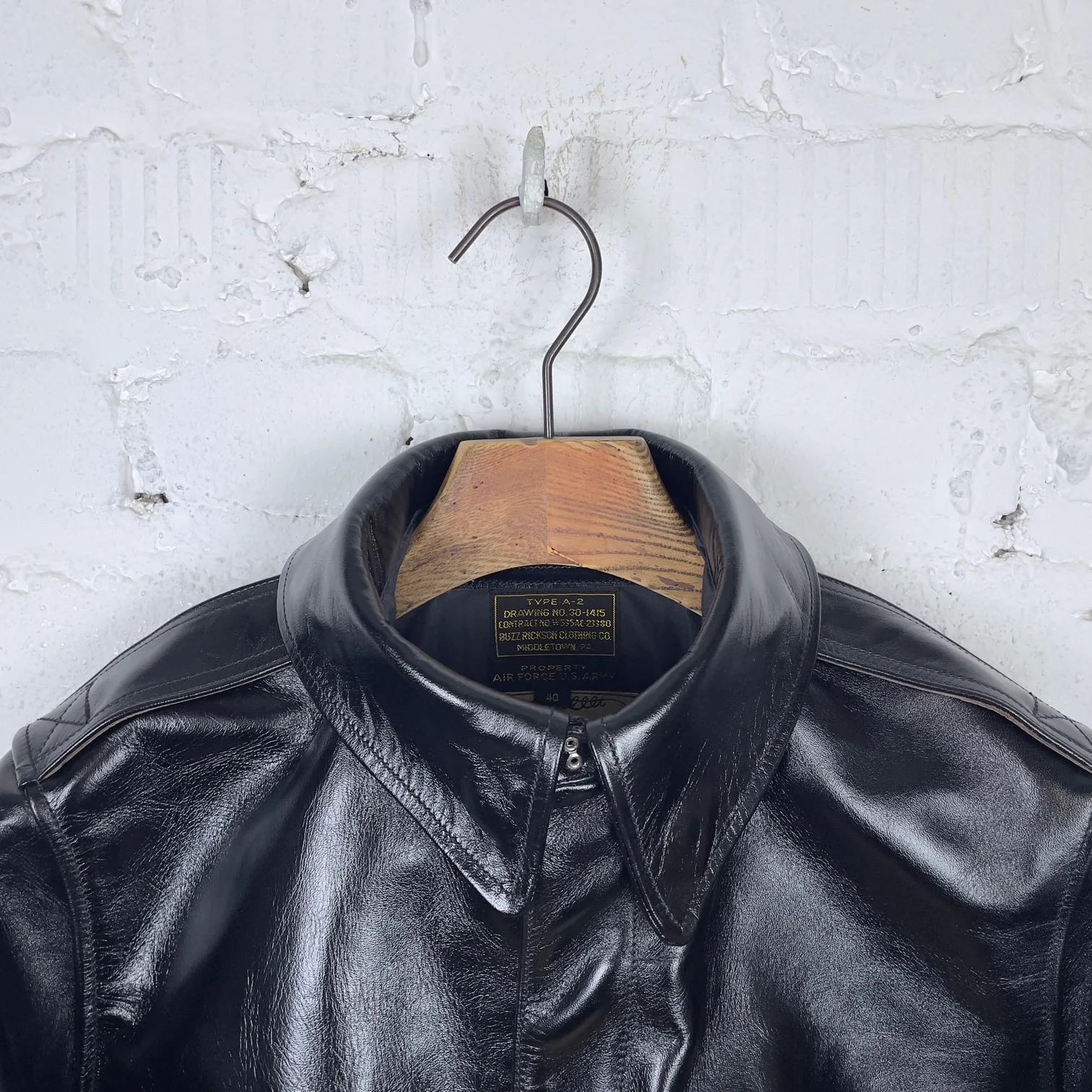 buzz rickson's | br80596 william gibson a-2 jacket black - Image 3