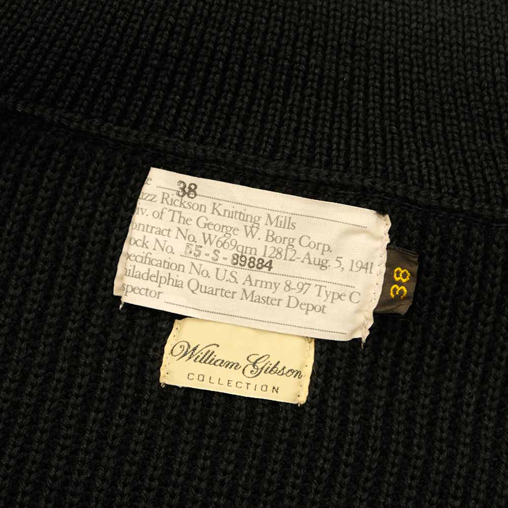 buzz rickson's | br90264 william gibson sweaters, wool, turtle neck, black - buzz rickson knitting mills - Image 4