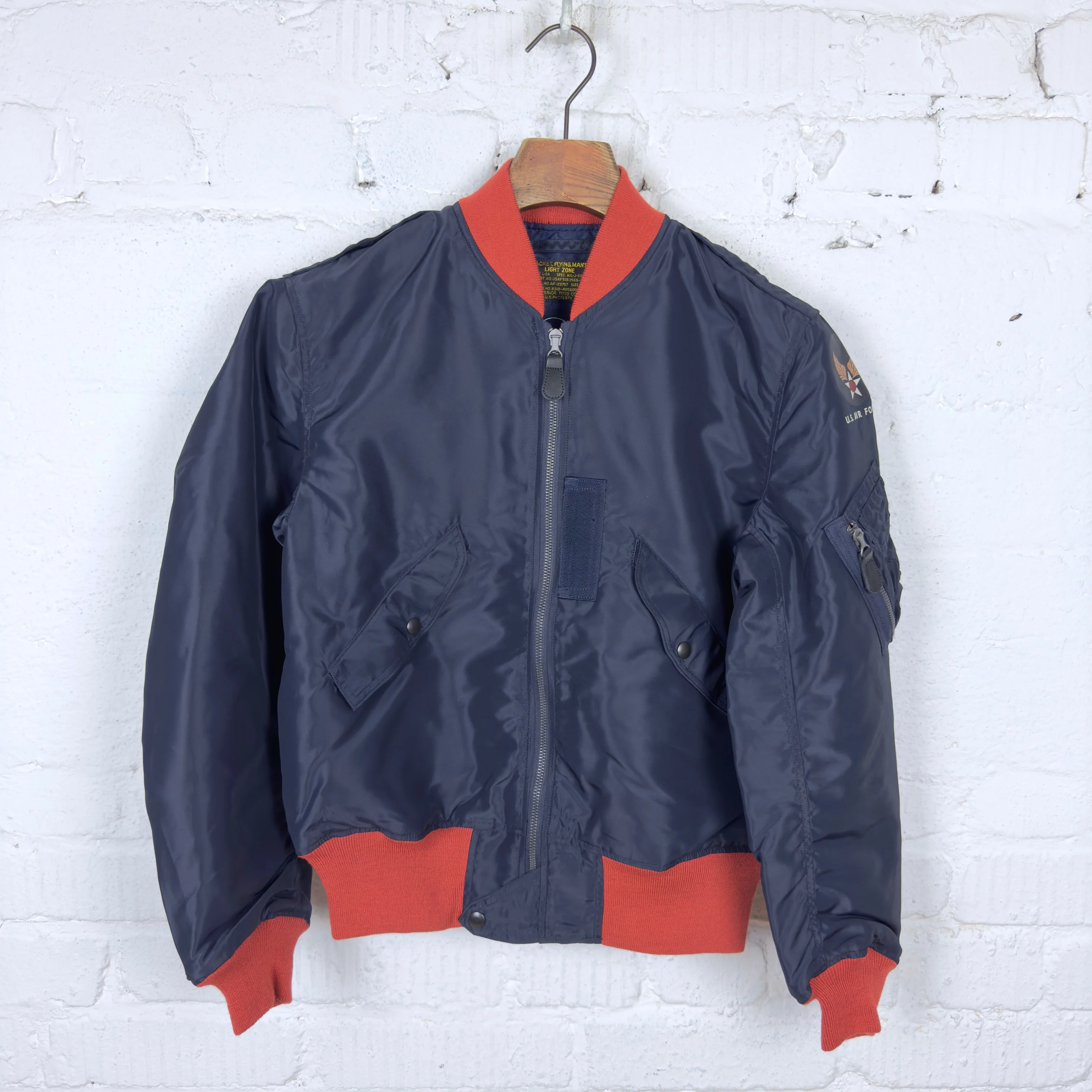 buzz rickson's | br15513 l-2a 'superior togs' flight jacket - navy/orange