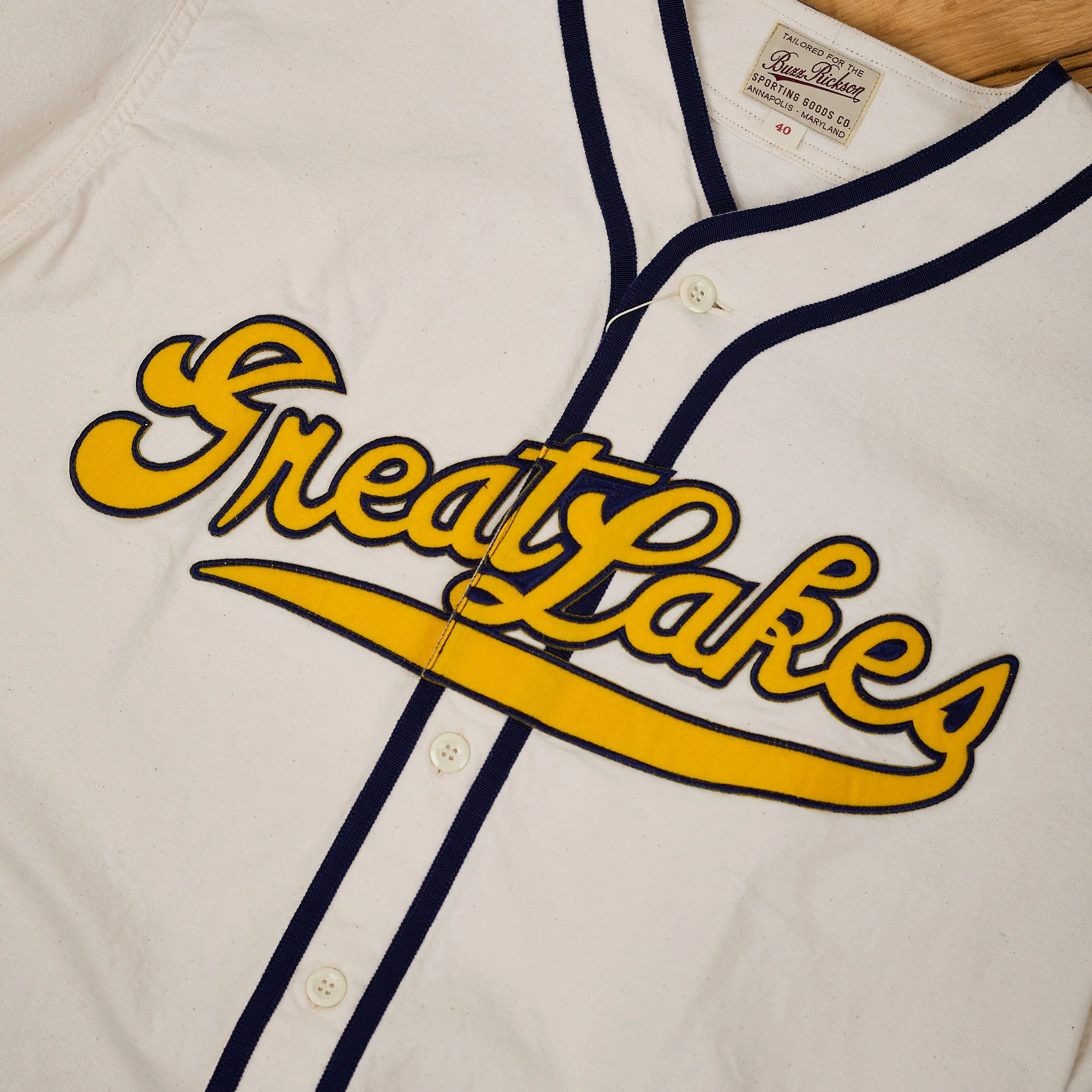 buzz rickson's | brR39269 greatlakes baseball shirt - Image 5