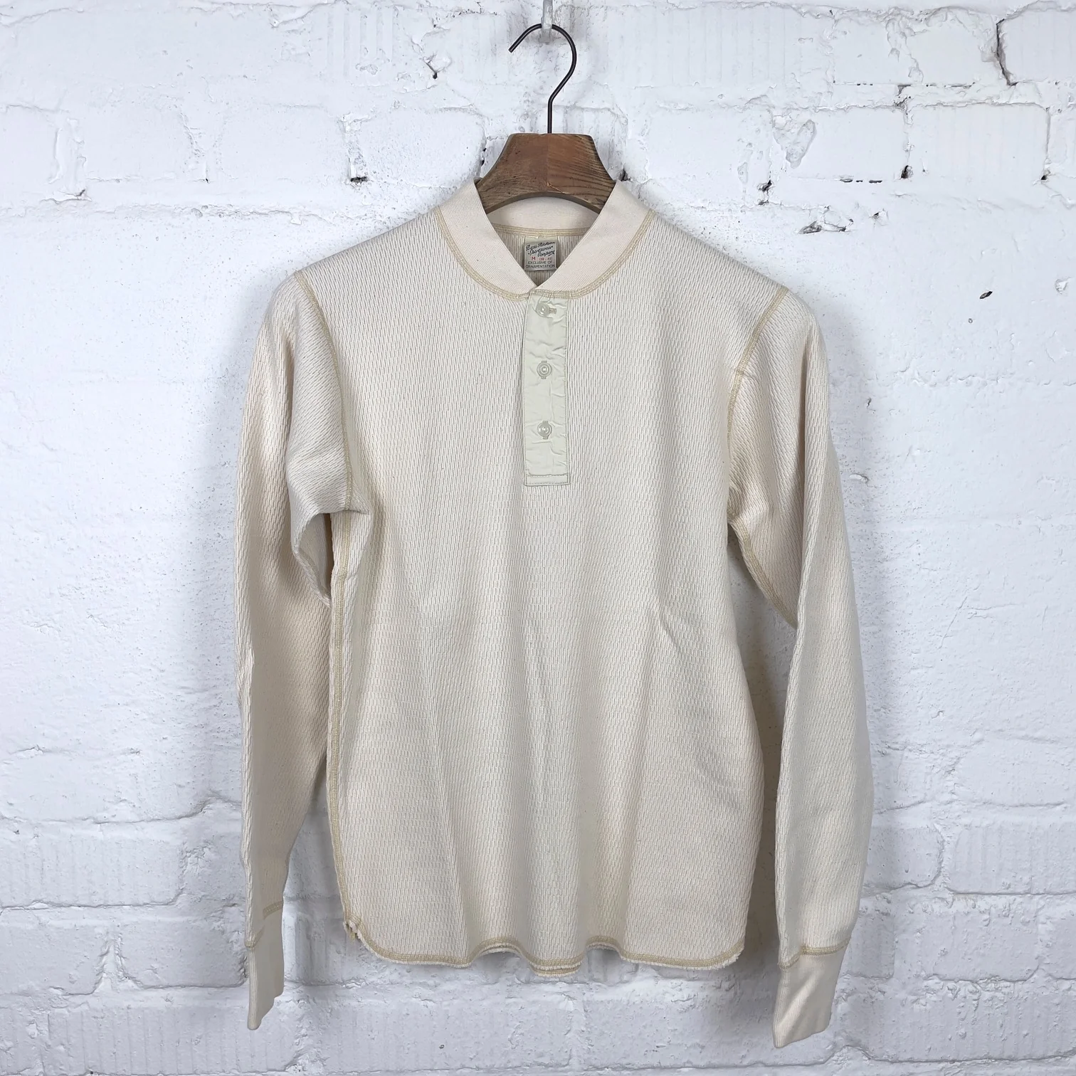 buzz rickson's | l-s thermal henley - natural