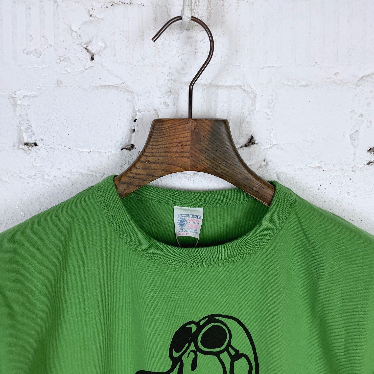 buzz rickson's x peanuts | a-2 snoopy tee- green - Image 3