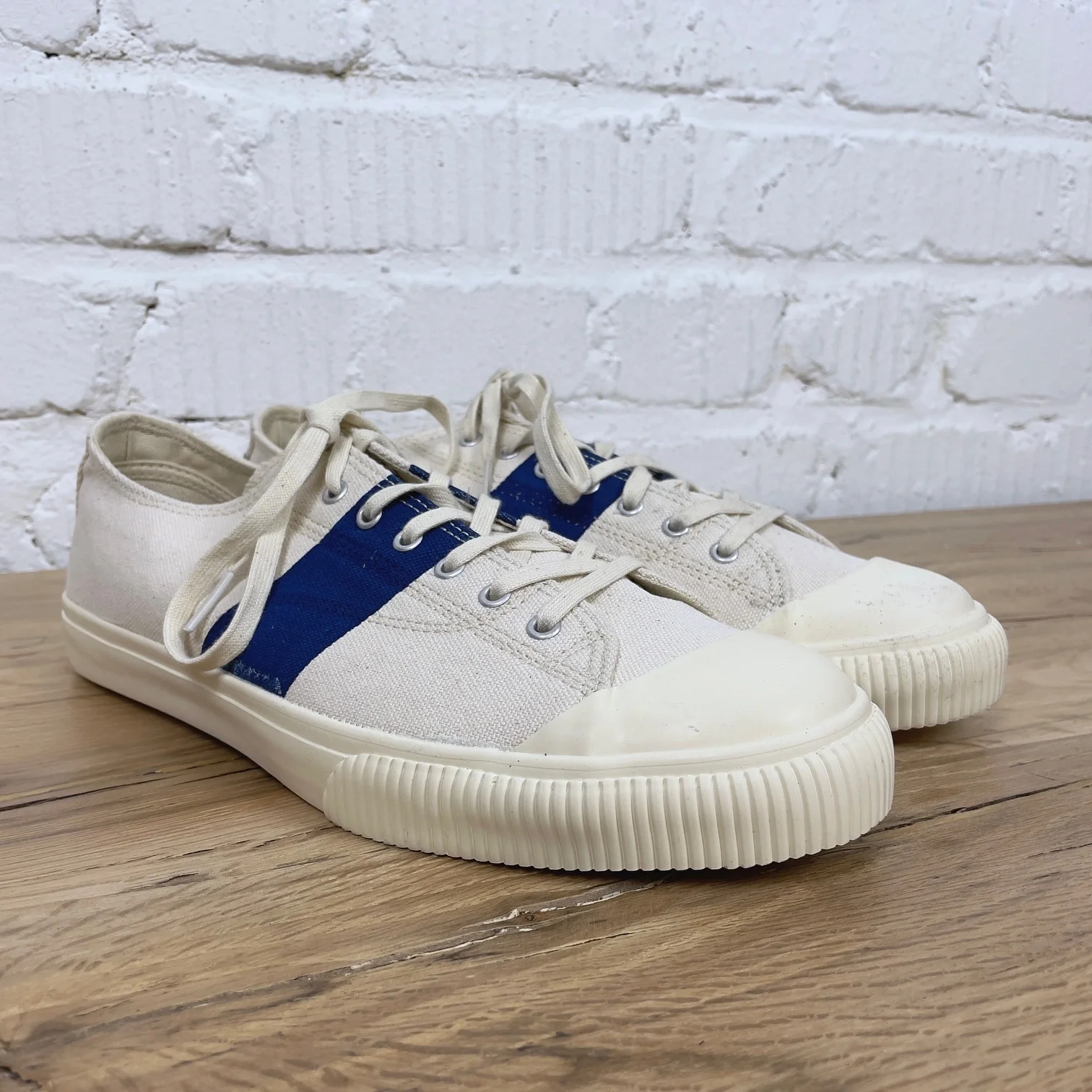 catchball x ehs | military standard low canvas sneaker - navy stencil - Image 3