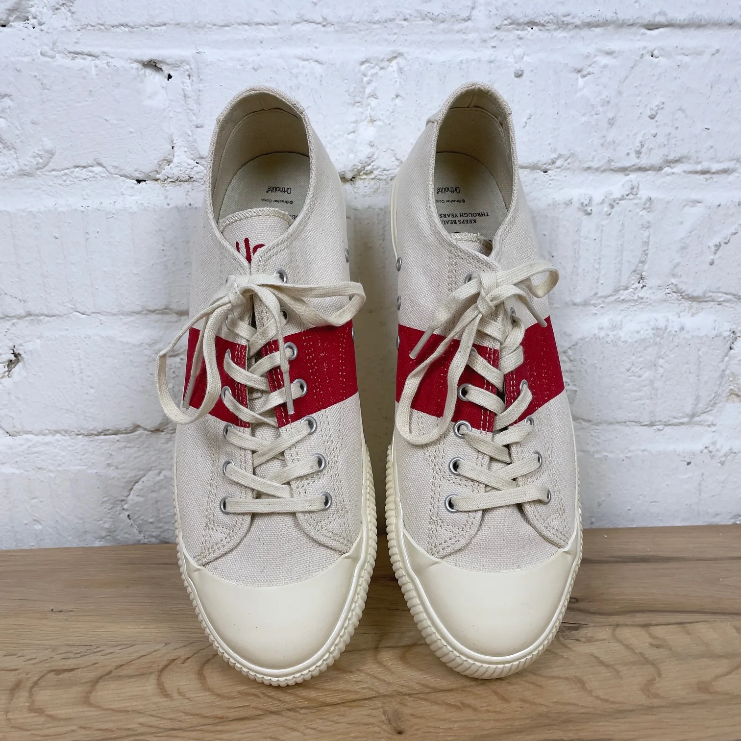 catchball x ehs | military standard low canvas sneaker - red stencil - Image 4