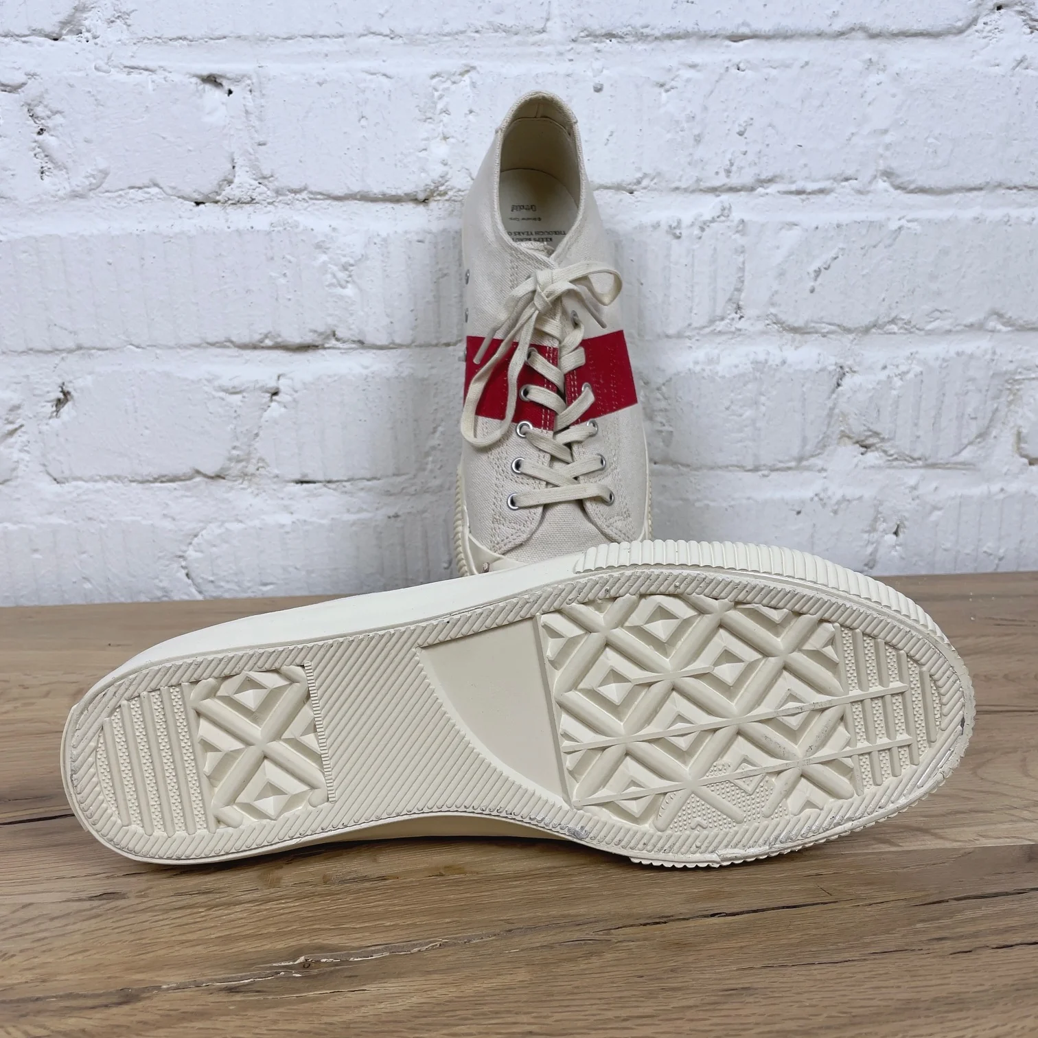 catchball x ehs | military standard low canvas sneaker - red stencil - Image 5