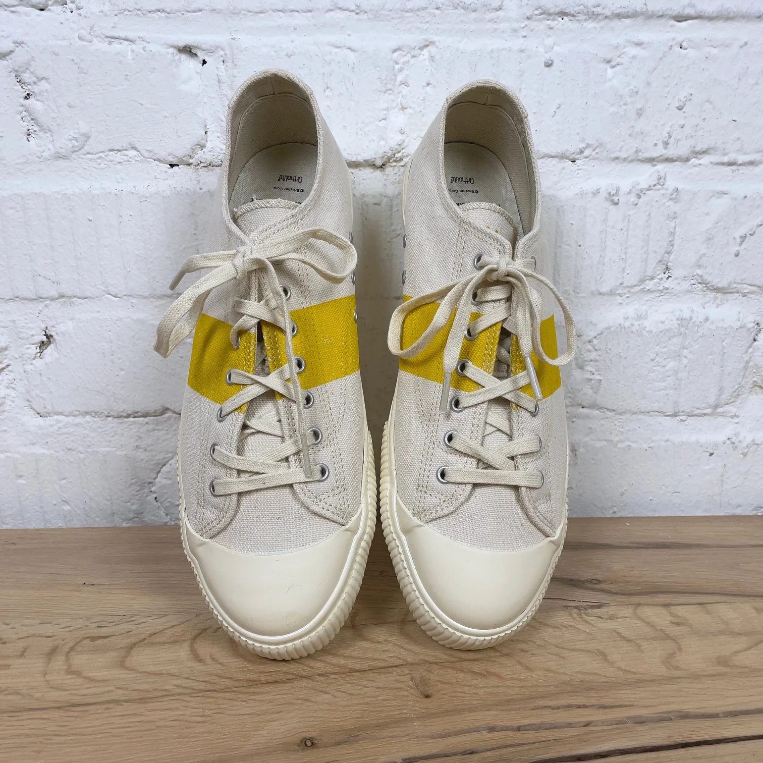catchball x ehs | military standard low canvas sneaker - yellow stencil - Image 3