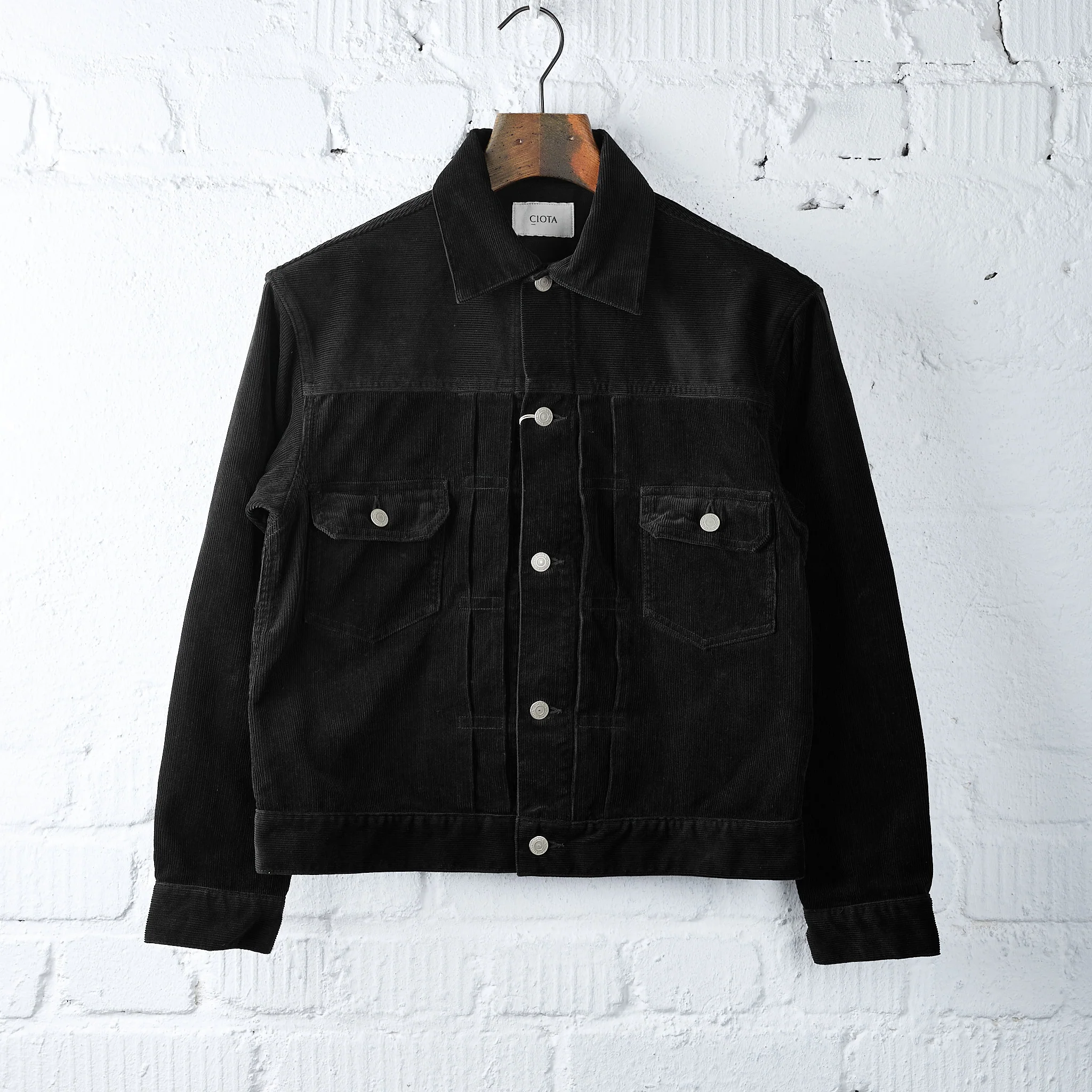ciota | double pocket corduroy jacket (one wash) - black