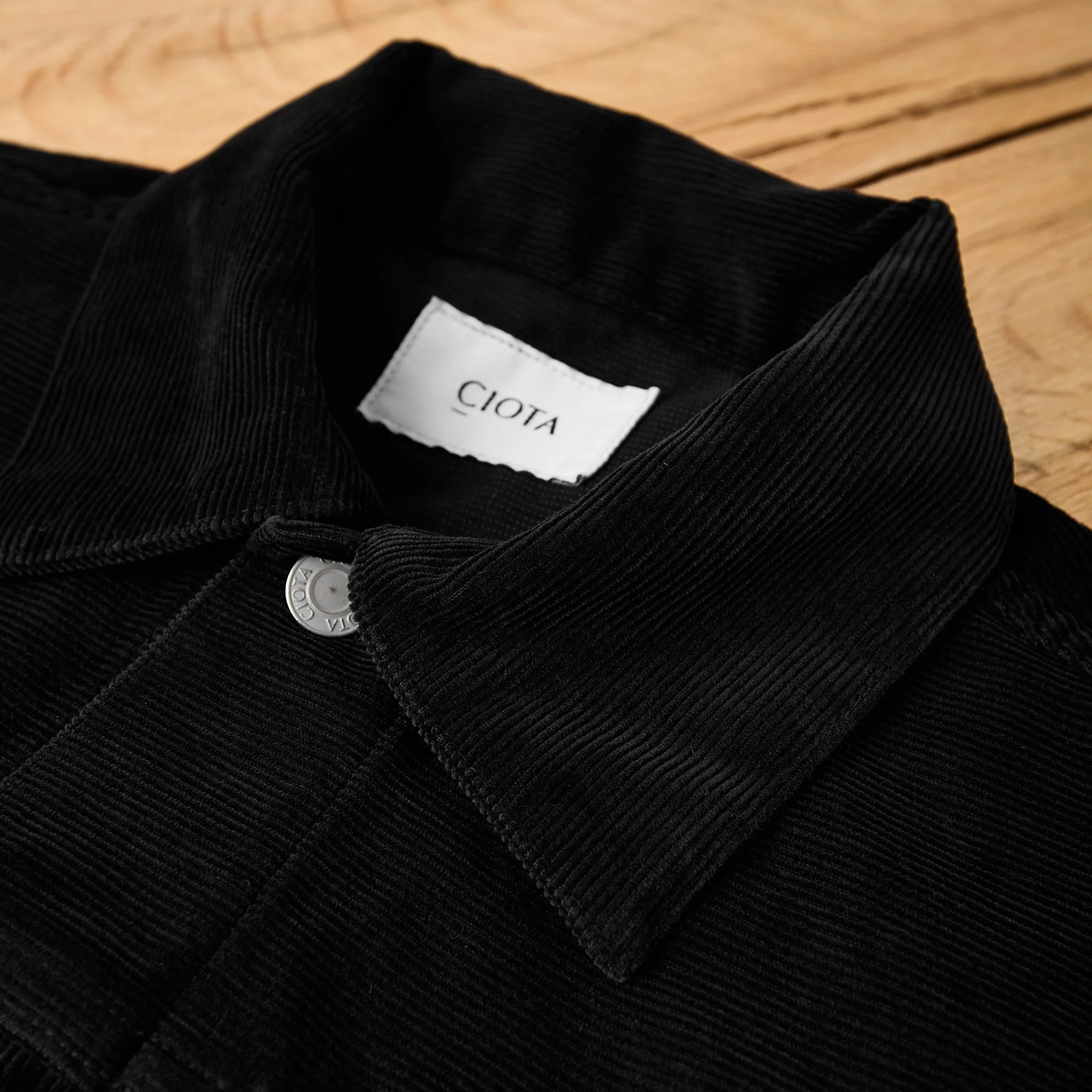 ciota | double pocket corduroy jacket (one wash) - black - Image 4