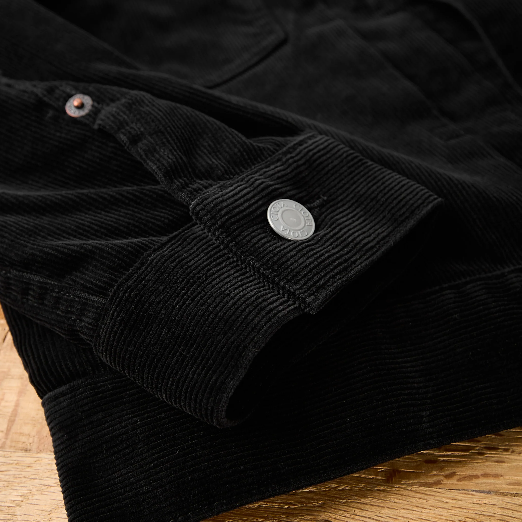 ciota | double pocket corduroy jacket (one wash) - black - Image 5