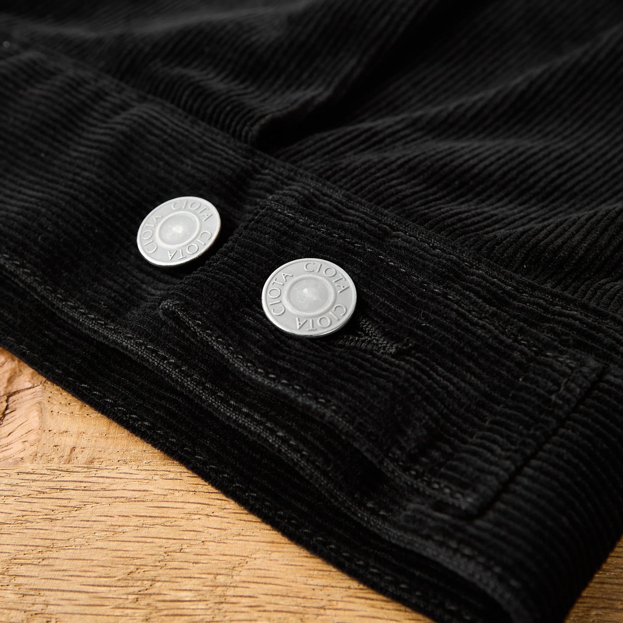ciota | double pocket corduroy jacket (one wash) - black - Image 6