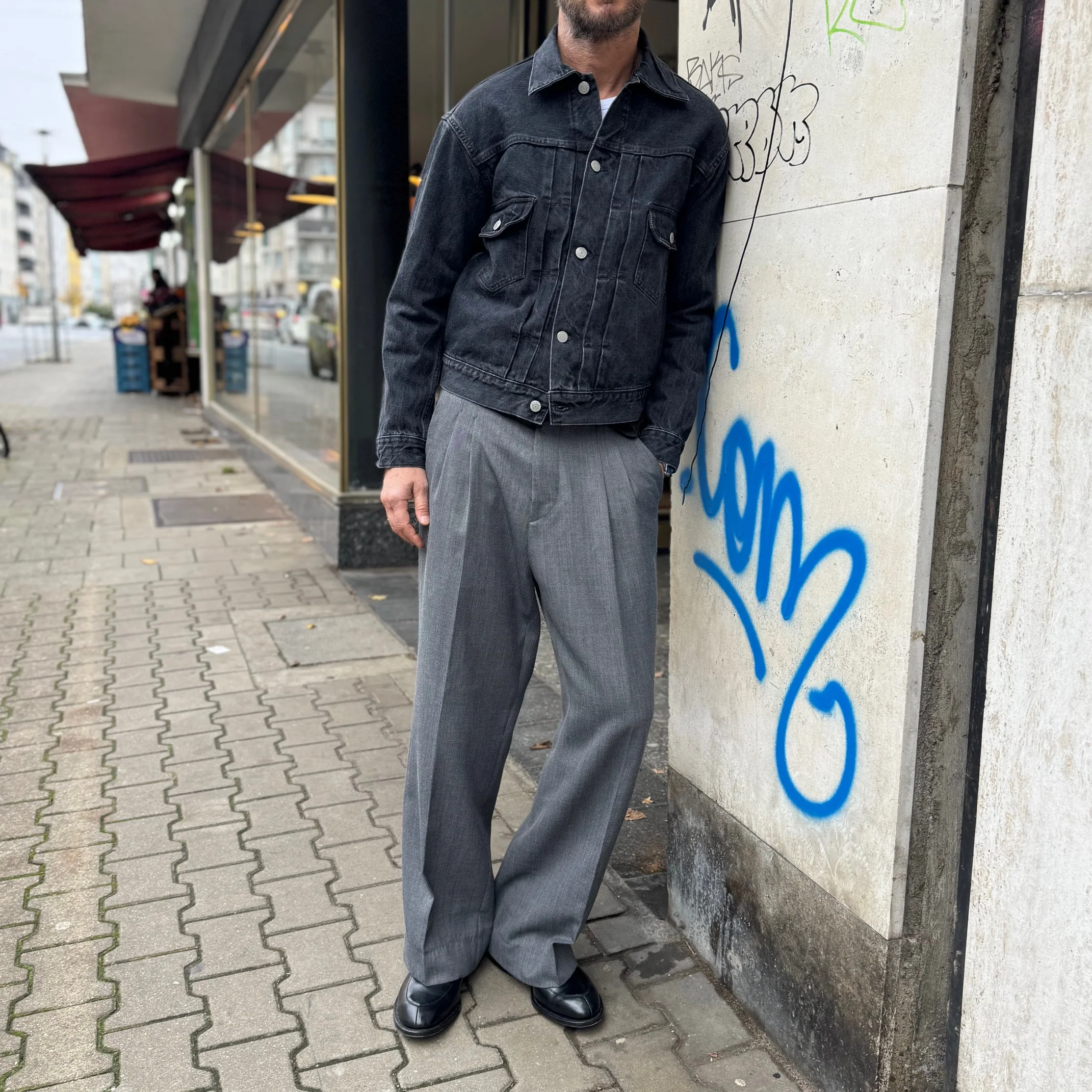 ciota | double pocket denim jacket - medium black - Image 2