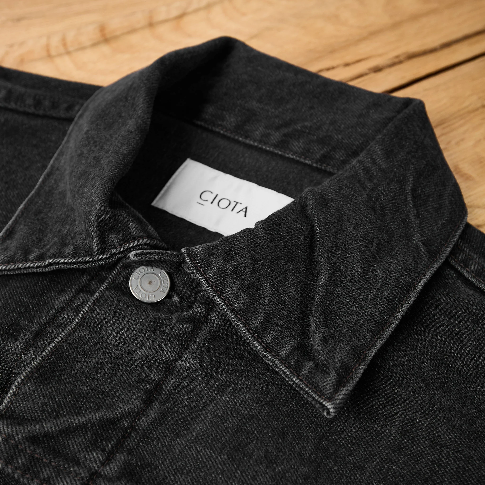 ciota | double pocket denim jacket - medium black - Image 4