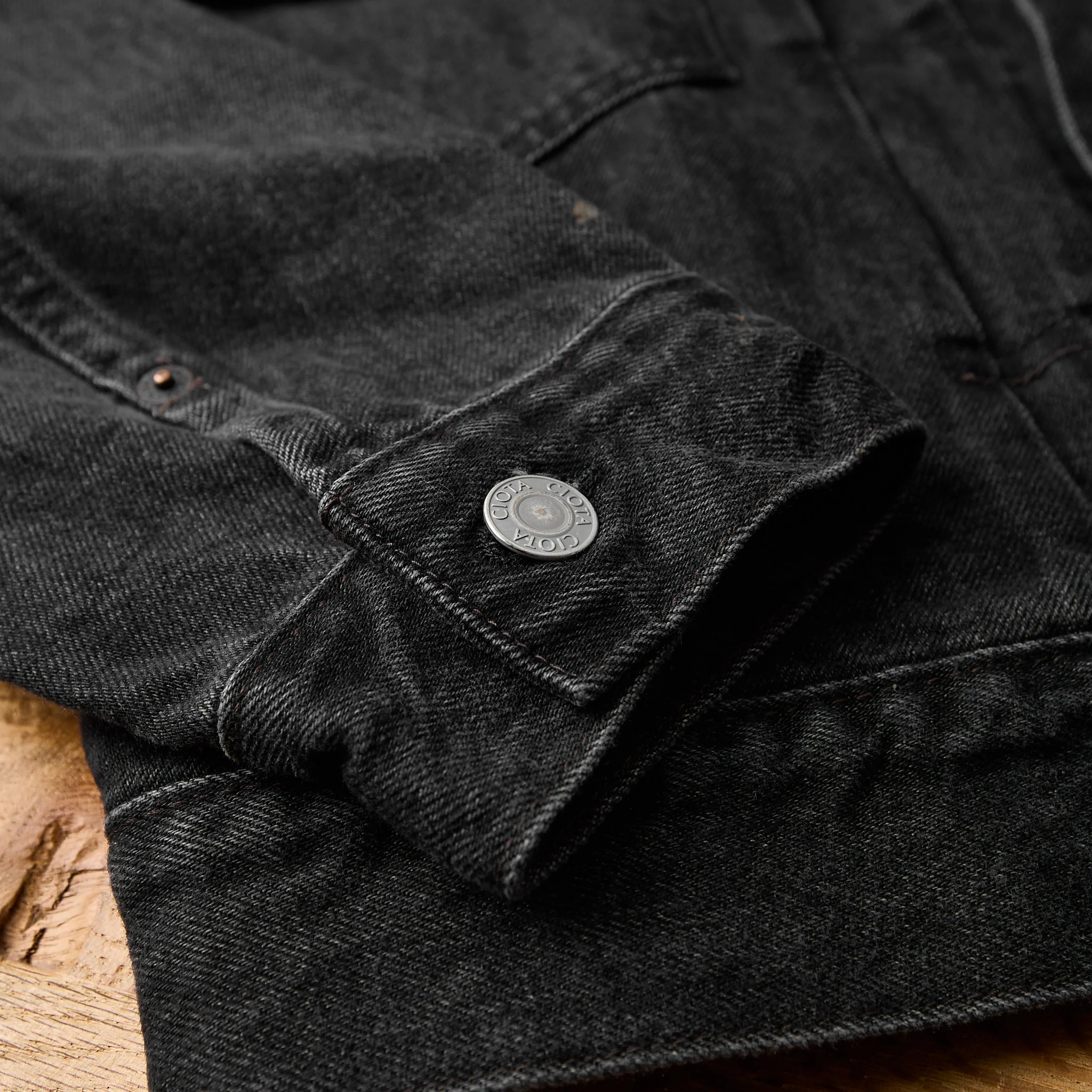 ciota | double pocket denim jacket - medium black - Image 5