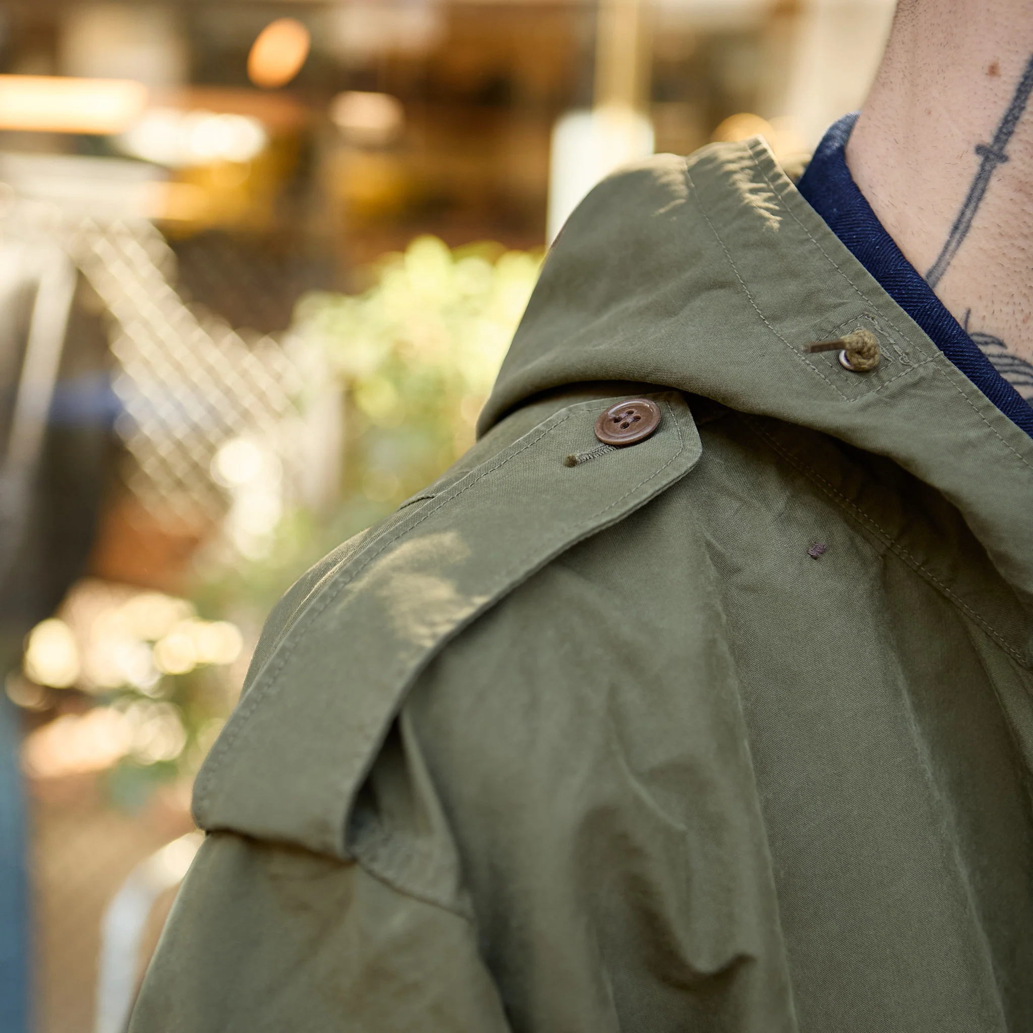 ciota | m-1951 parka shell (stonewash) - dark olive - Image 4