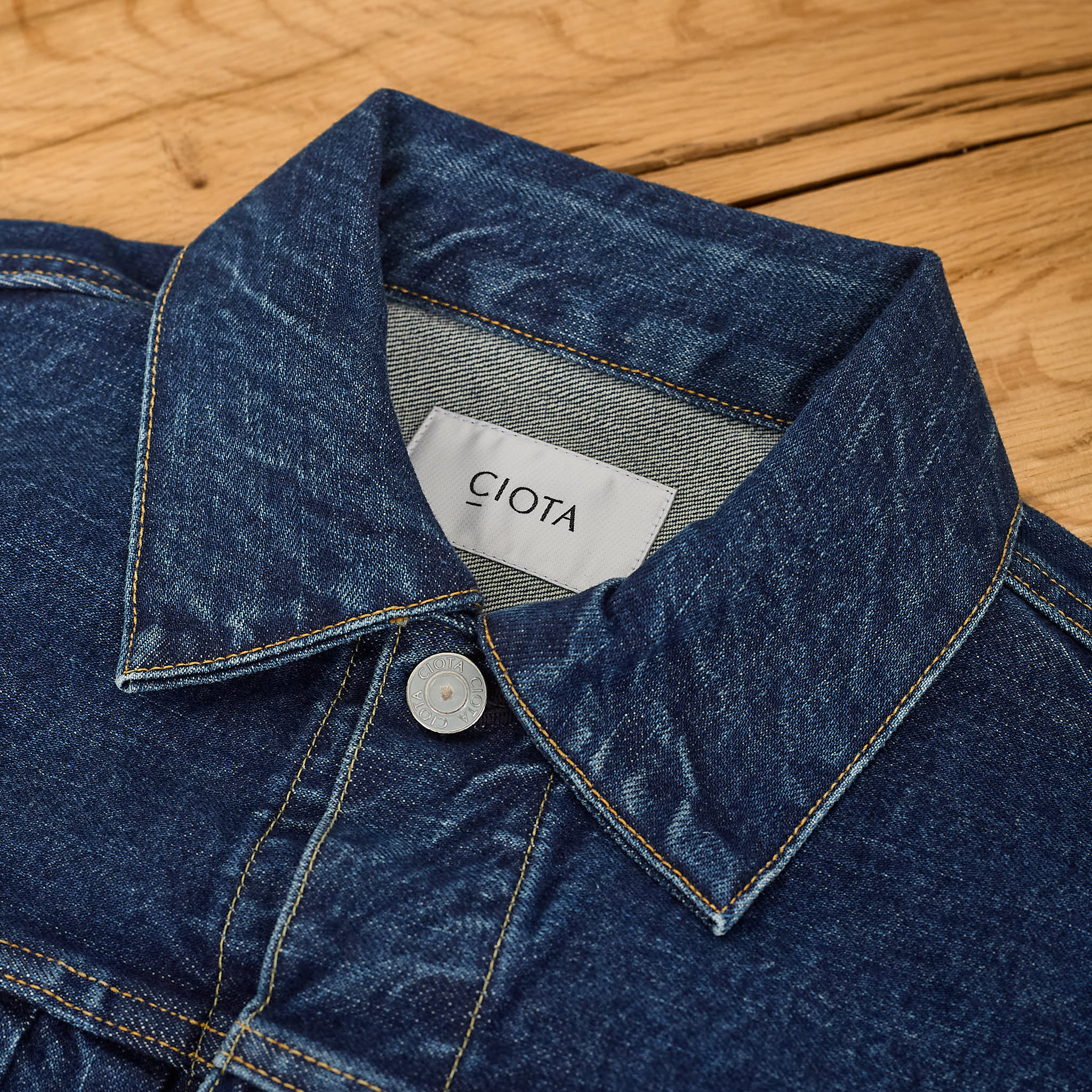 ciota | new double pocket denim jacket - dark blue damage - Image 4
