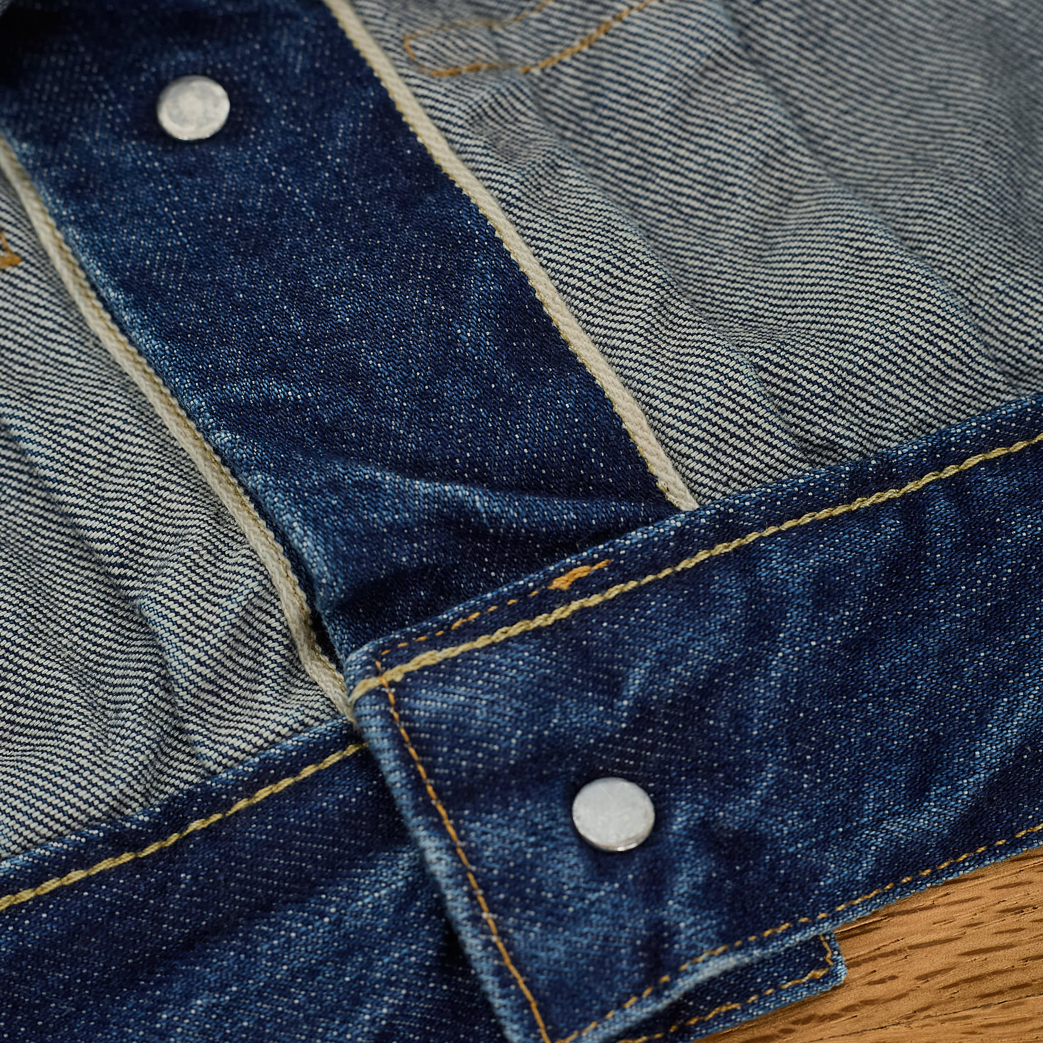 ciota | new double pocket denim jacket - dark blue damage - Image 5