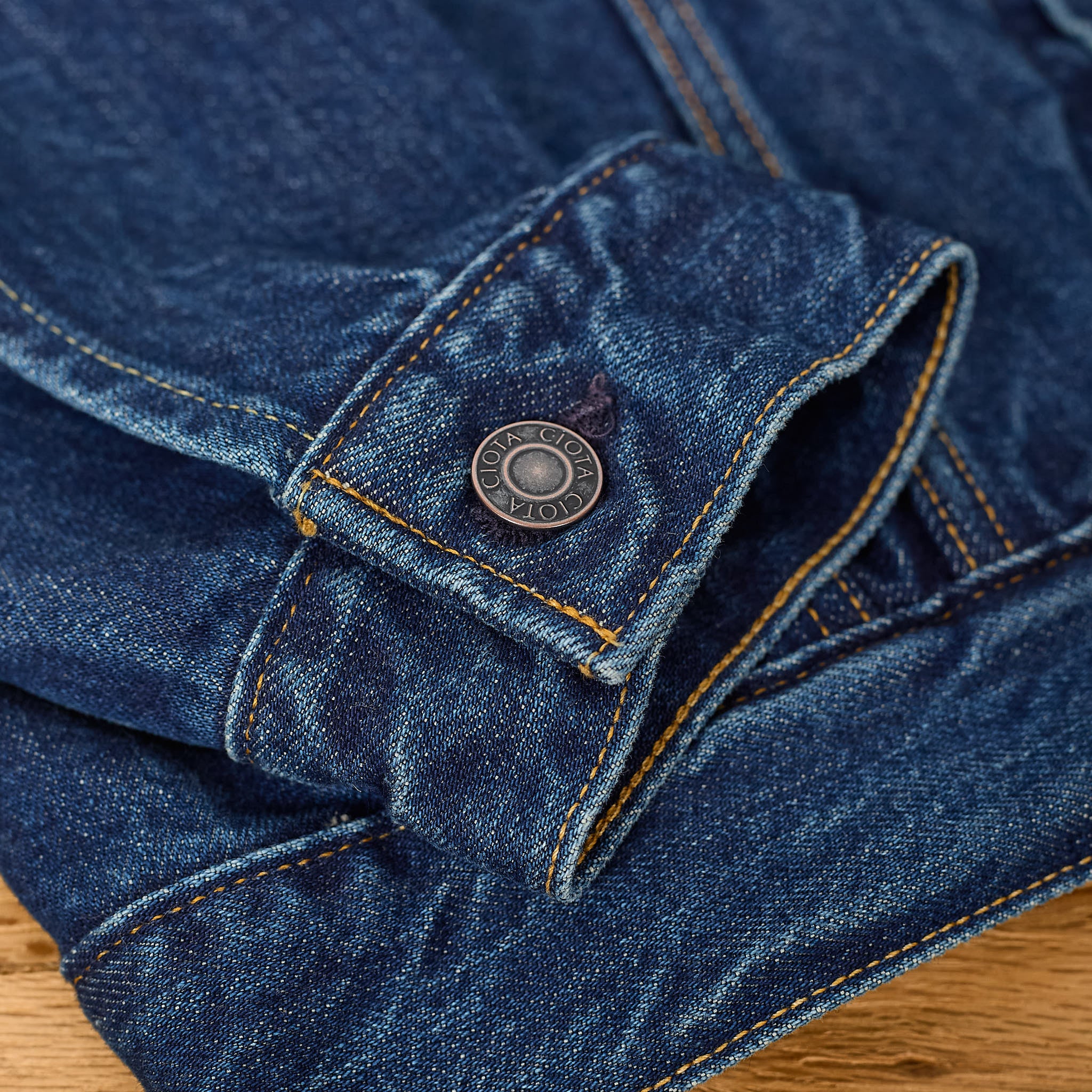 ciota | new four pocket denim jacket - dark blue damage - Image 6