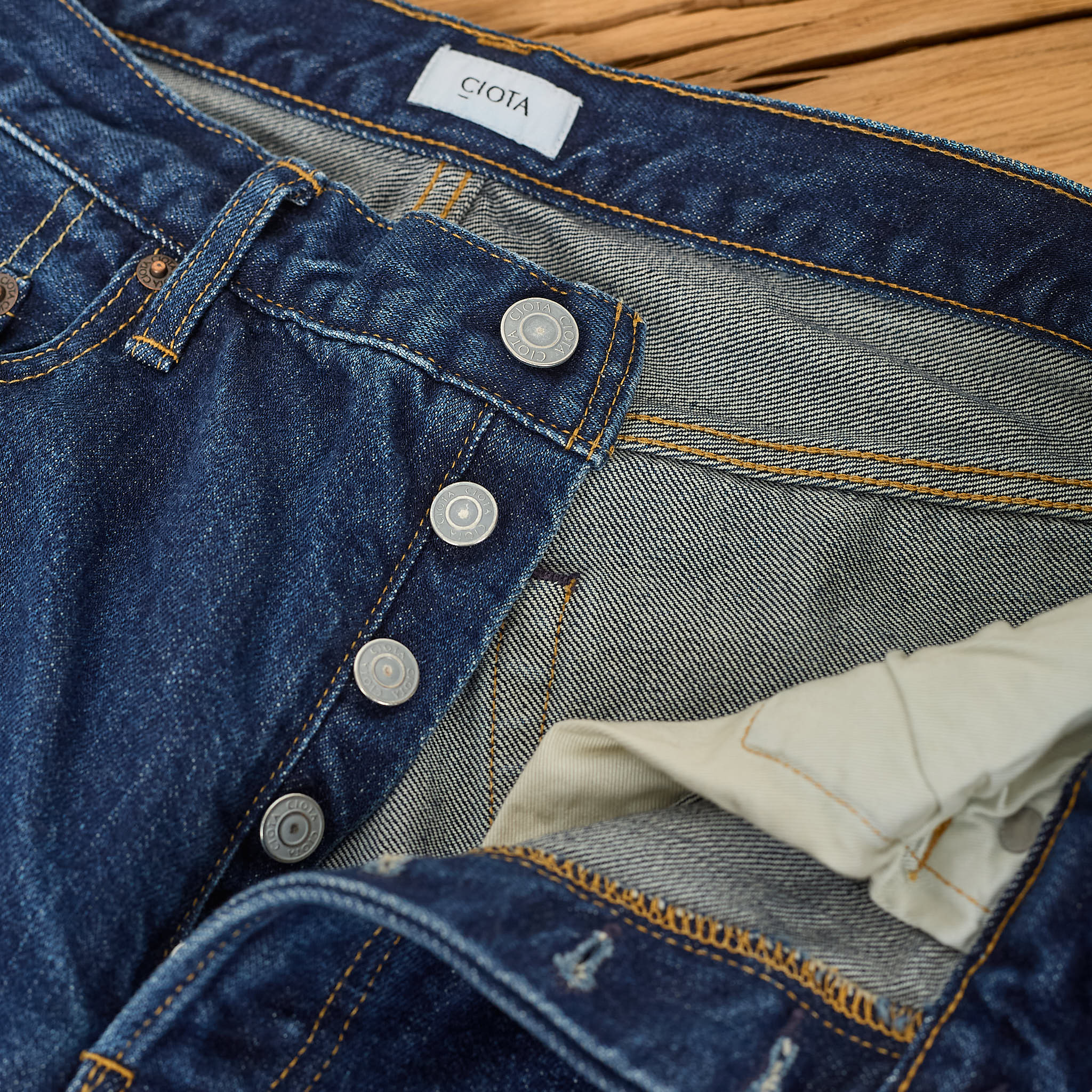 ciota | new straight 5 pocket pants - dark blue damage - Image 5