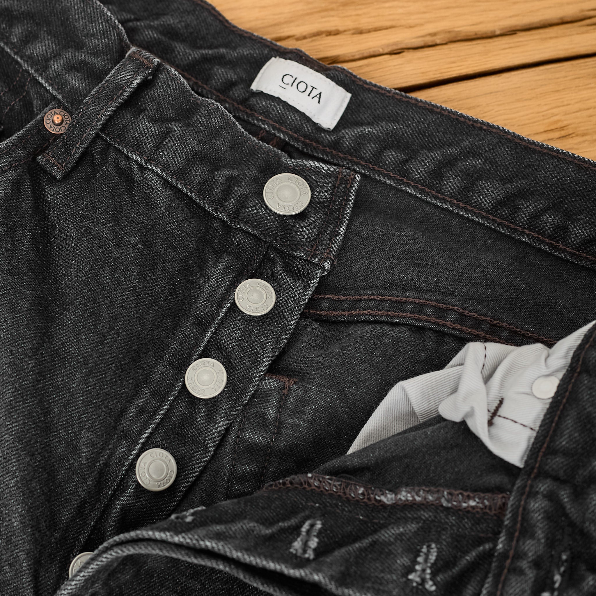 ciota | new straight 5 pocket pants - medium black - Image 5